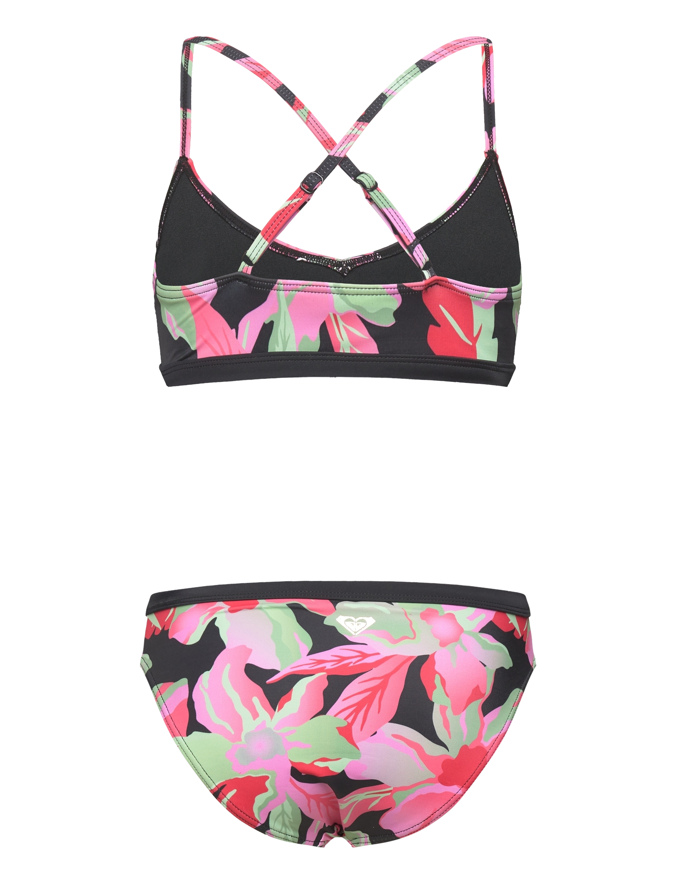 Roxy - ACTIVE RG ATHLETIC TRI SET - bikinis - anthracite the moves floral - 1