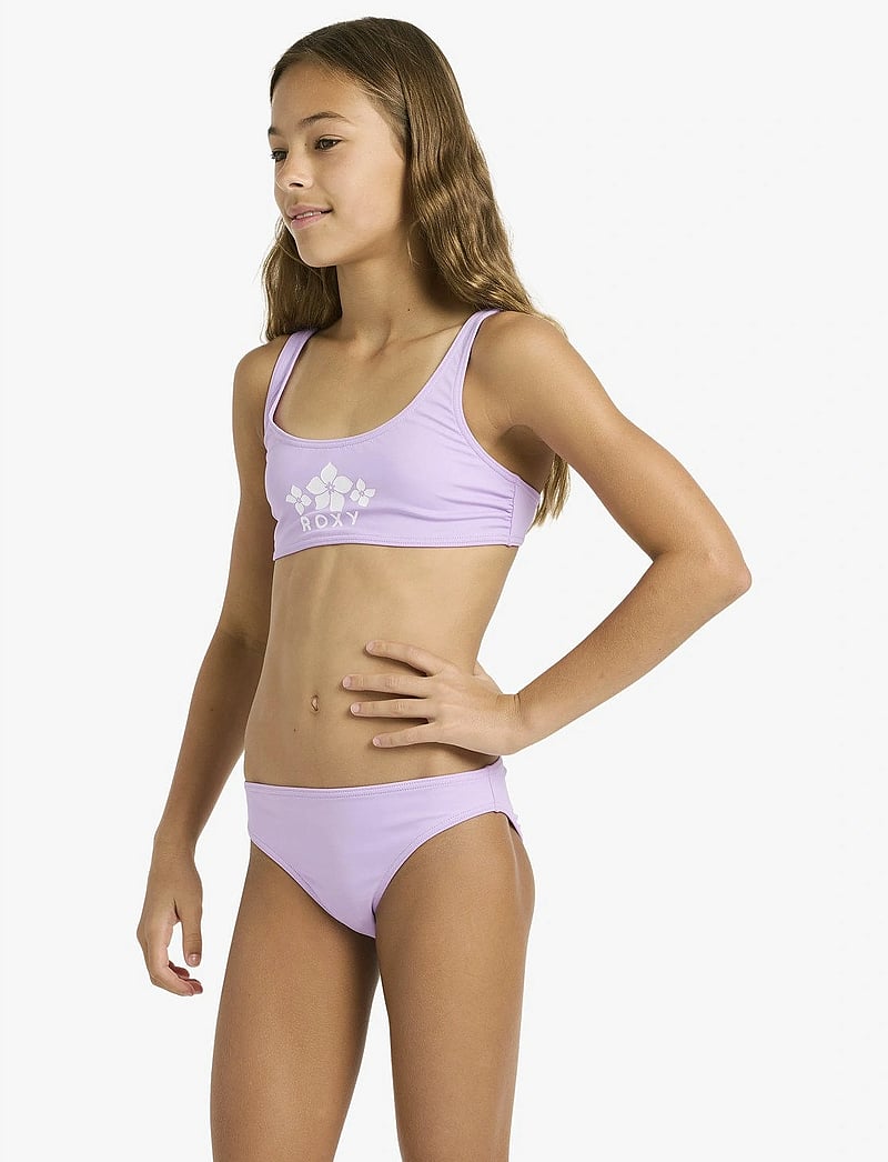 Roxy - SOLID ACTIVE RG BRALETTE SET - bikinis - crocus petal - 5