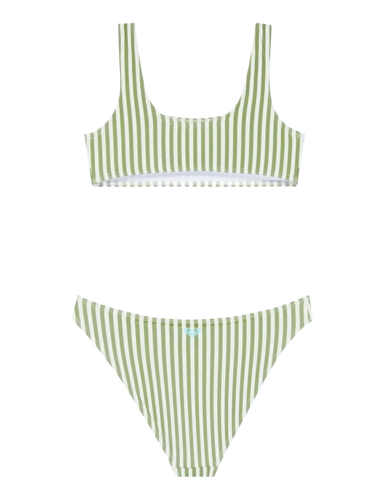 Roxy - BICO ACTIVE RG BRALETTE SET - bikinis - oil green vert moda stripe - 1
