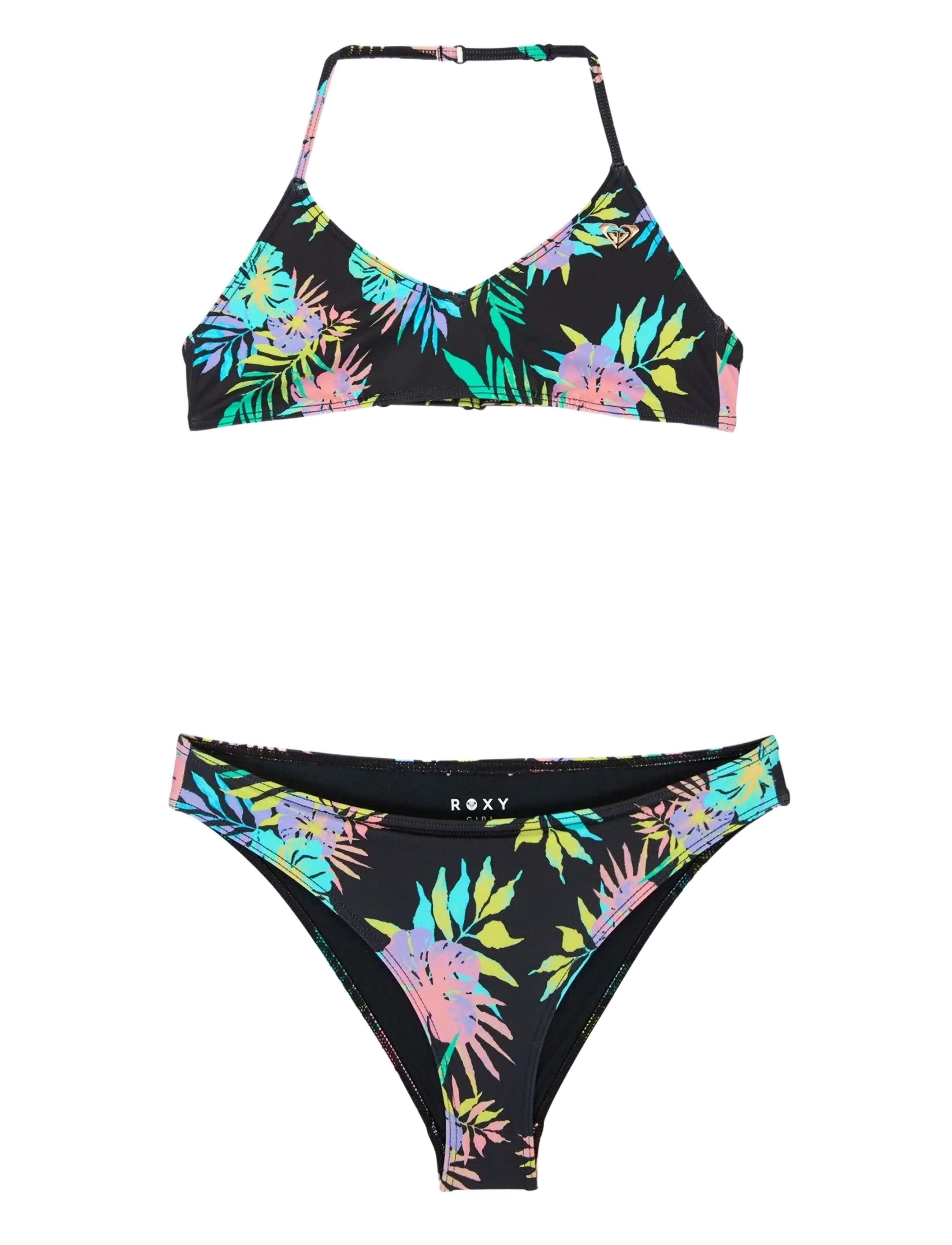 Roxy ROXY ACTIVE RG TRI BRA SET - Simning - ANTHRACITE AQUARELLA ACTIVE RG / multi
