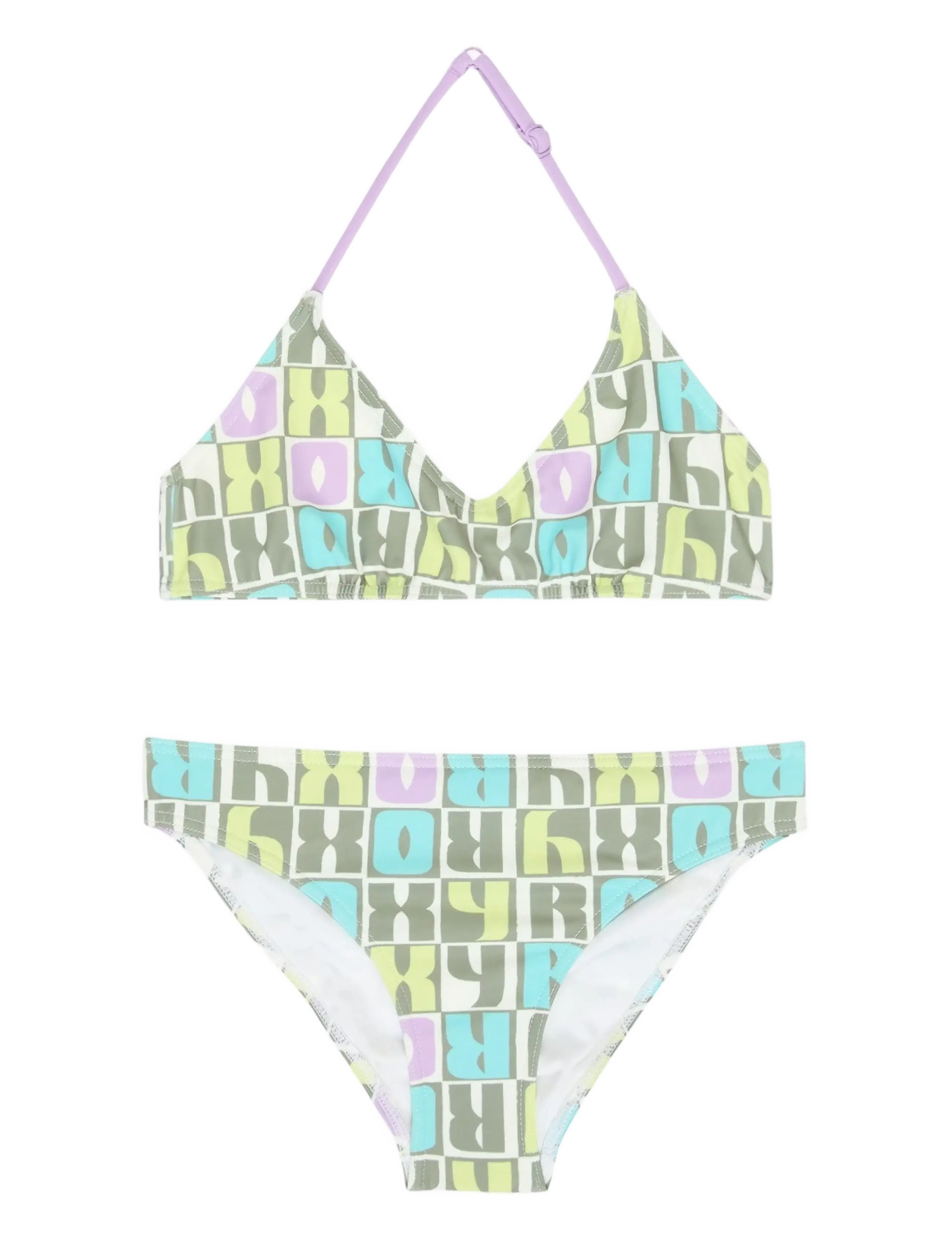 Roxy LETTER UP TRI BRA SET - Ujumisriided - OIL GREEN LETTER UP / multi