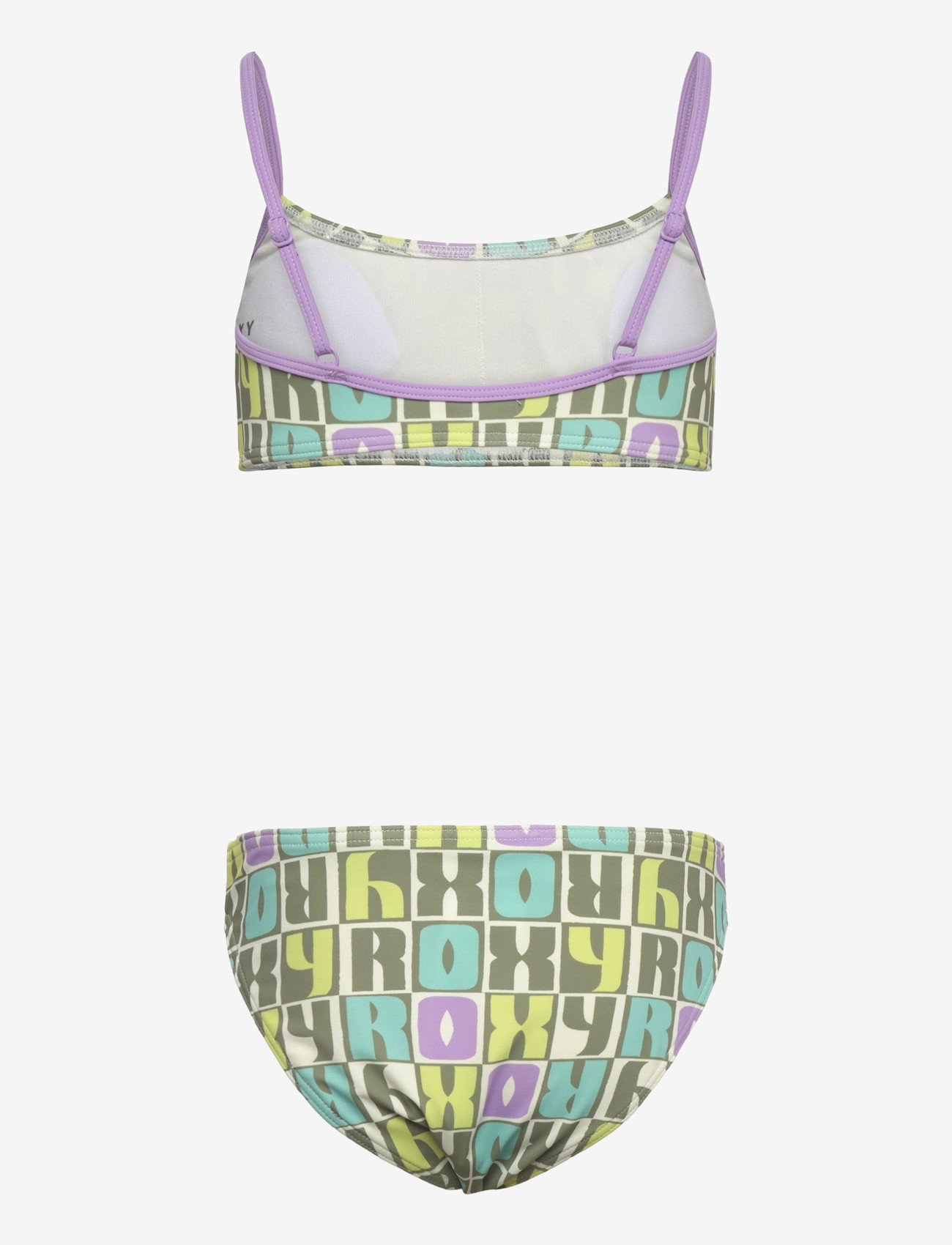 Roxy - LETTER UP BRALETTE SET - bikinis - oil green letter up - 2