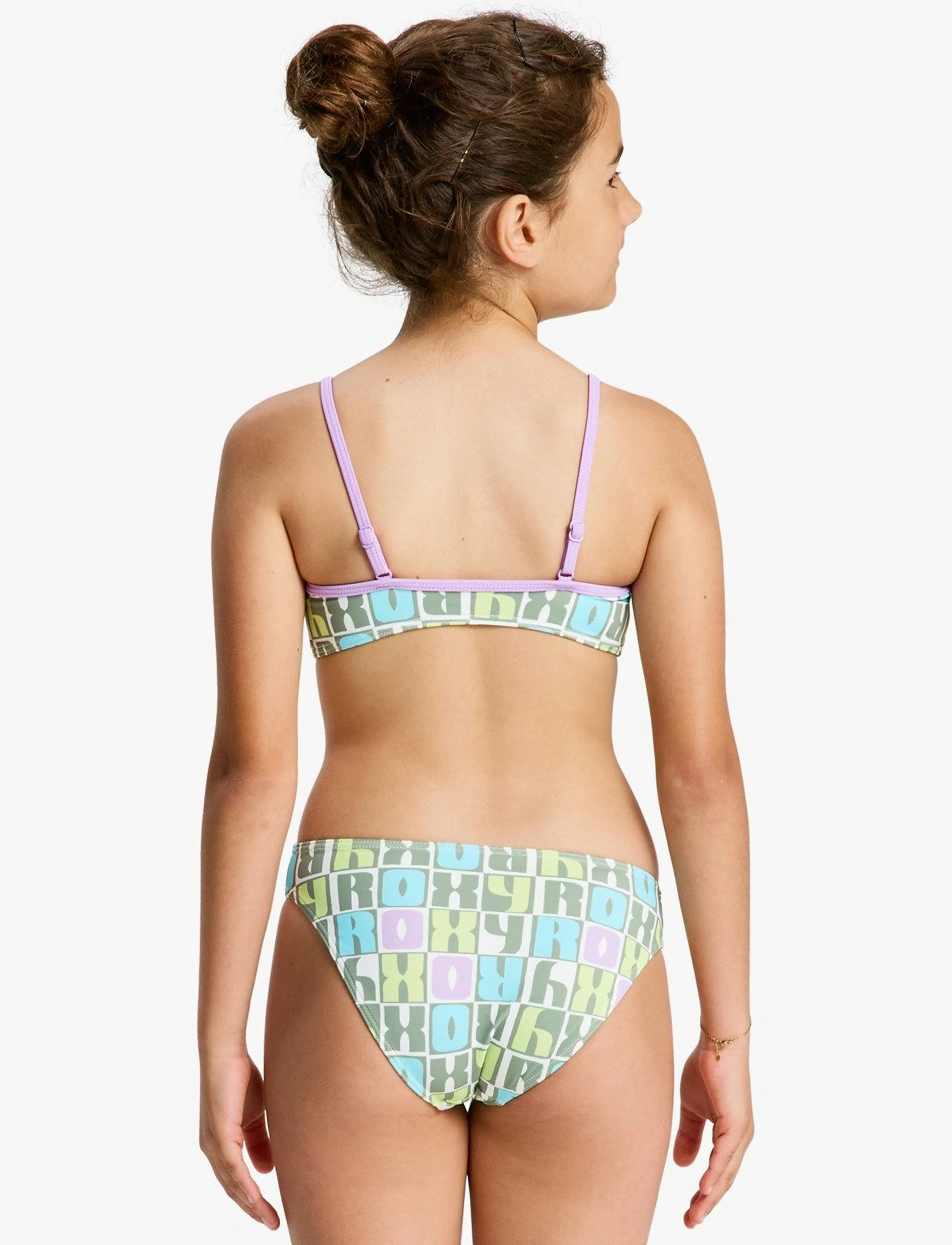 Roxy - LETTER UP BRALETTE SET - bikini - oil green letter up - 3