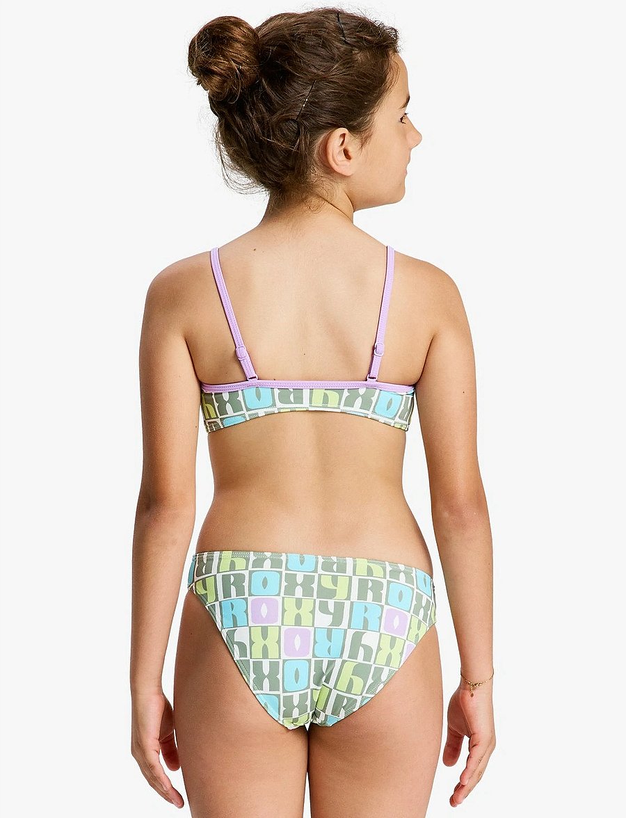 Roxy - LETTER UP BRALETTE SET - bikiinid - oil green letter up - 3