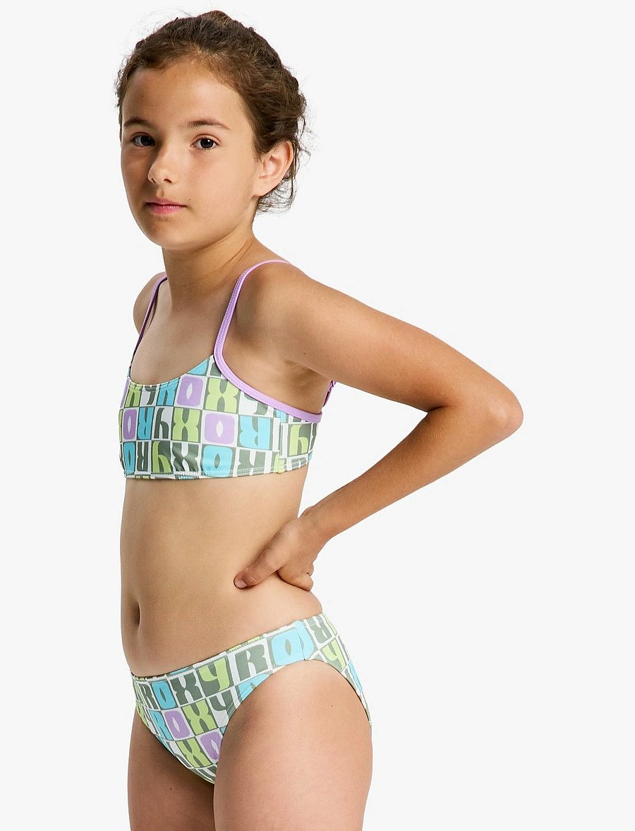 Roxy - LETTER UP BRALETTE SET - bikiinid - oil green letter up - 5