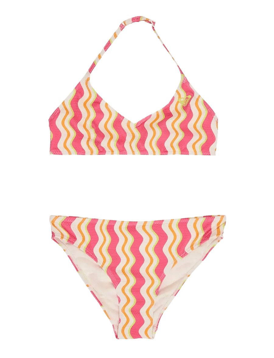 Roxy - BOLD WAVES BASIC TRI BRA SET - bikiinid - papaya bold waves - 0