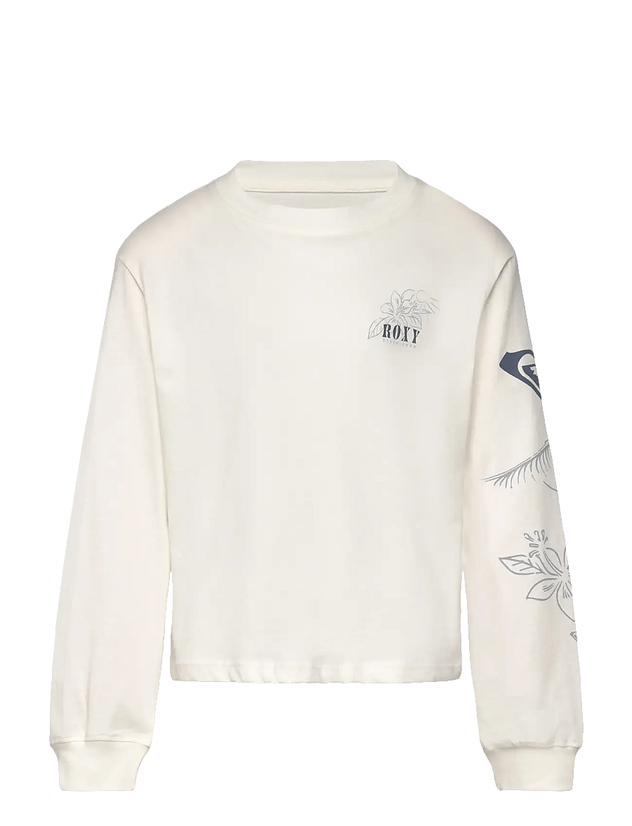 Roxy - ORCHIDREGULAR GO LS - långärmade t-shirts - egret - 0
