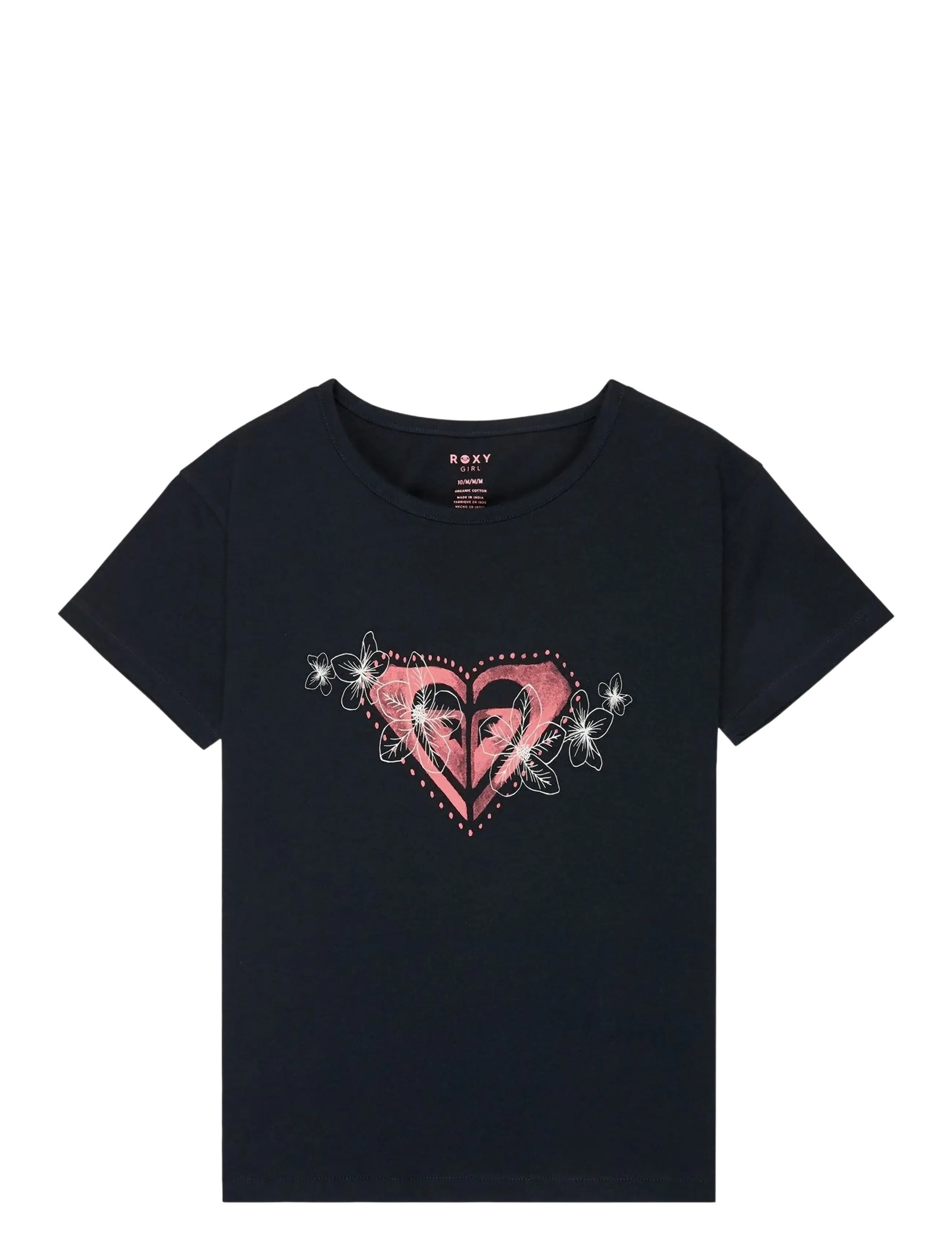Roxy Lilyregular Night, Børn, Regular Fit Grafisk T-Shirt, Sort, Str: 170