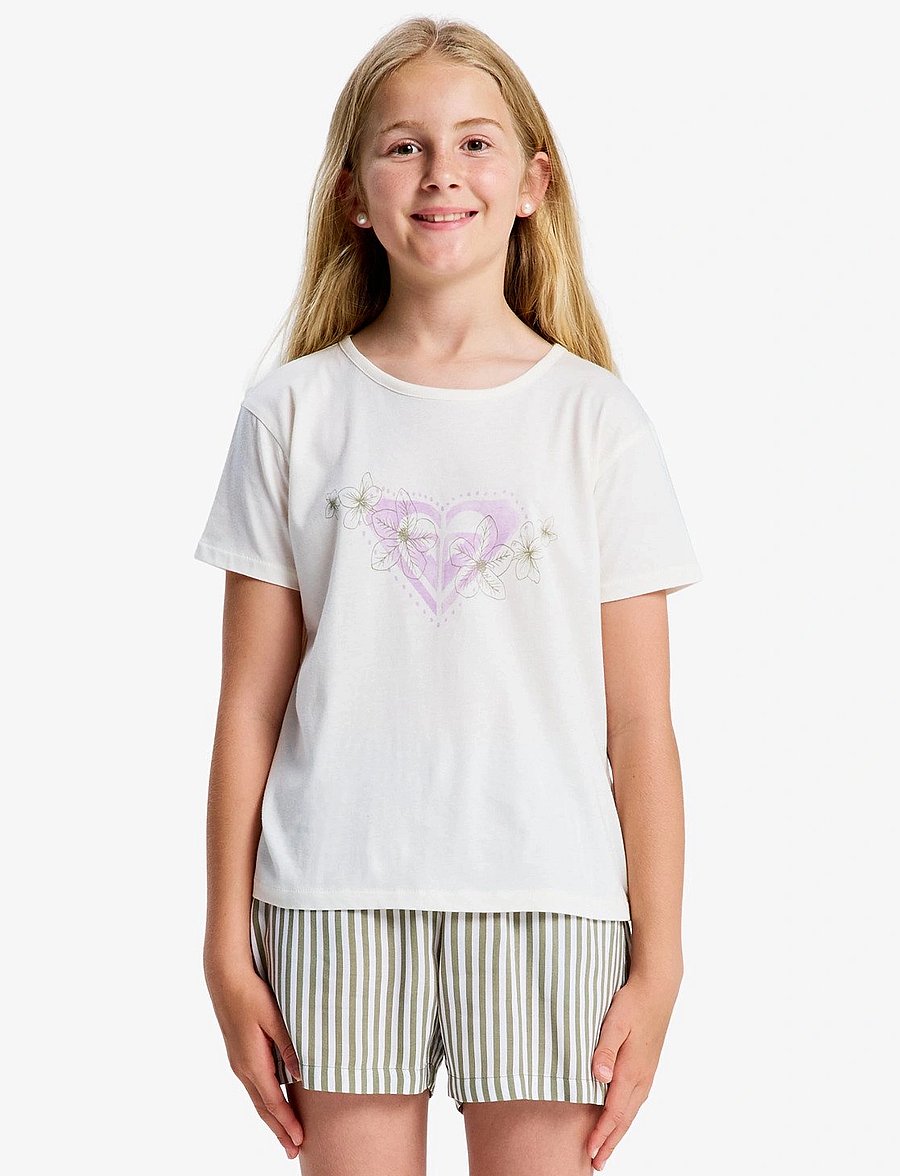 Roxy - LILYREGULAR NIGHT - lühikeste varrukatega t-särgid - coconut milk - 0