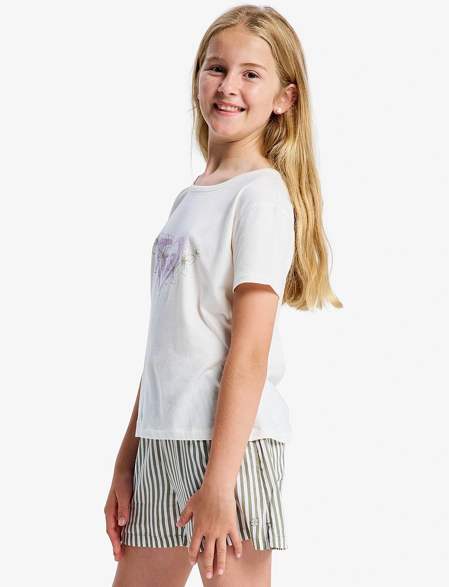 Roxy - LILYREGULAR NIGHT - lühikeste varrukatega t-särgid - coconut milk - 5