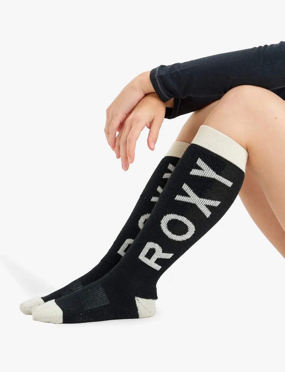Roxy - ROXY SHRED TIME SOCKS - riided - true black - 0
