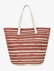 Roxy - ORANGE SLICE - tote bags - cedar wood happy stripe - 1