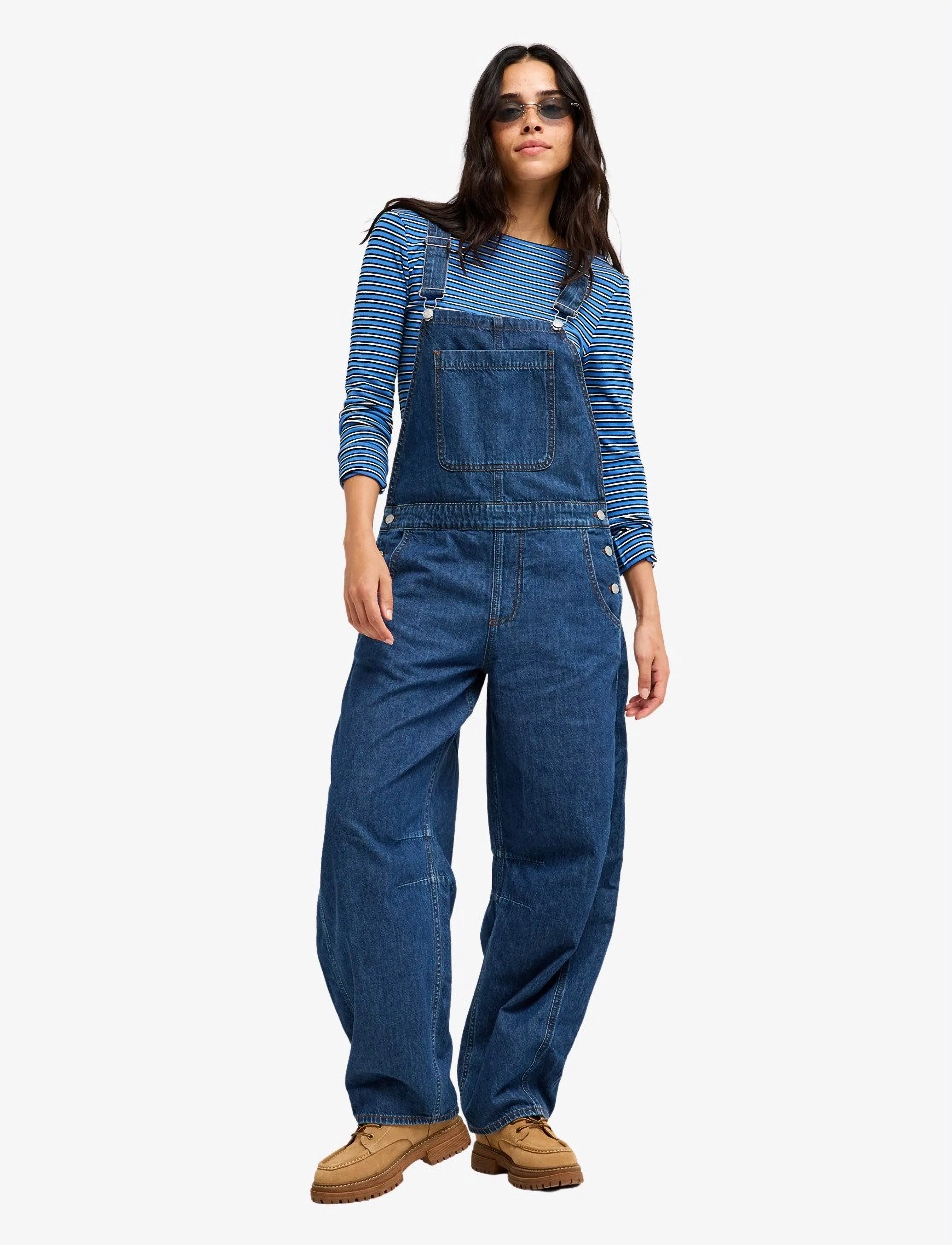 Roxy Wild Heart Overall, Kvinder, Denim Overall, Blå, Str: L