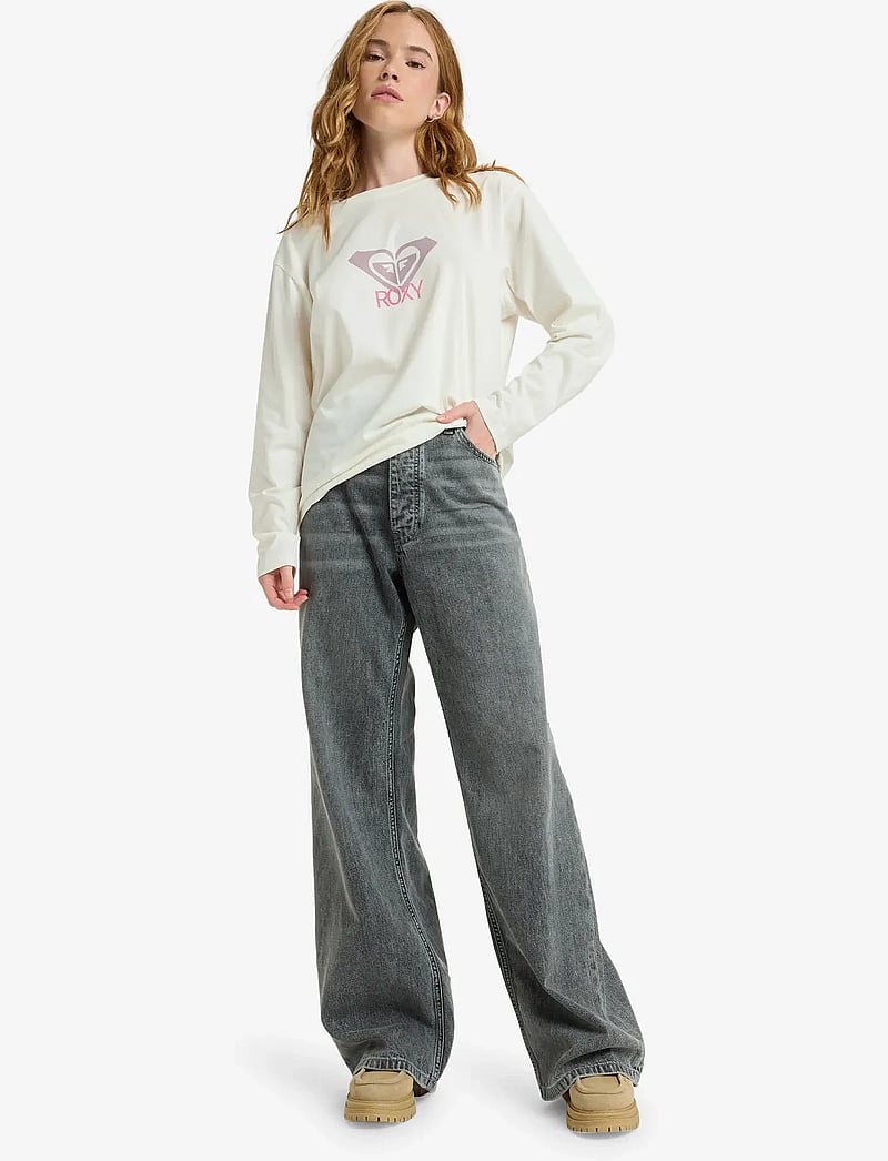 Roxy - MILLA WIDE LEG REGULAR MID GR - vida jeans - mid grey - 0