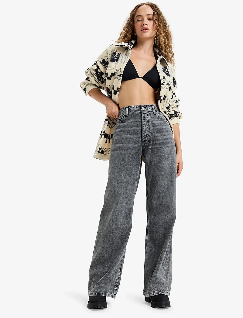 Roxy - MILLA WIDE LEG REGULAR MID GR - vida jeans - mid grey - 4