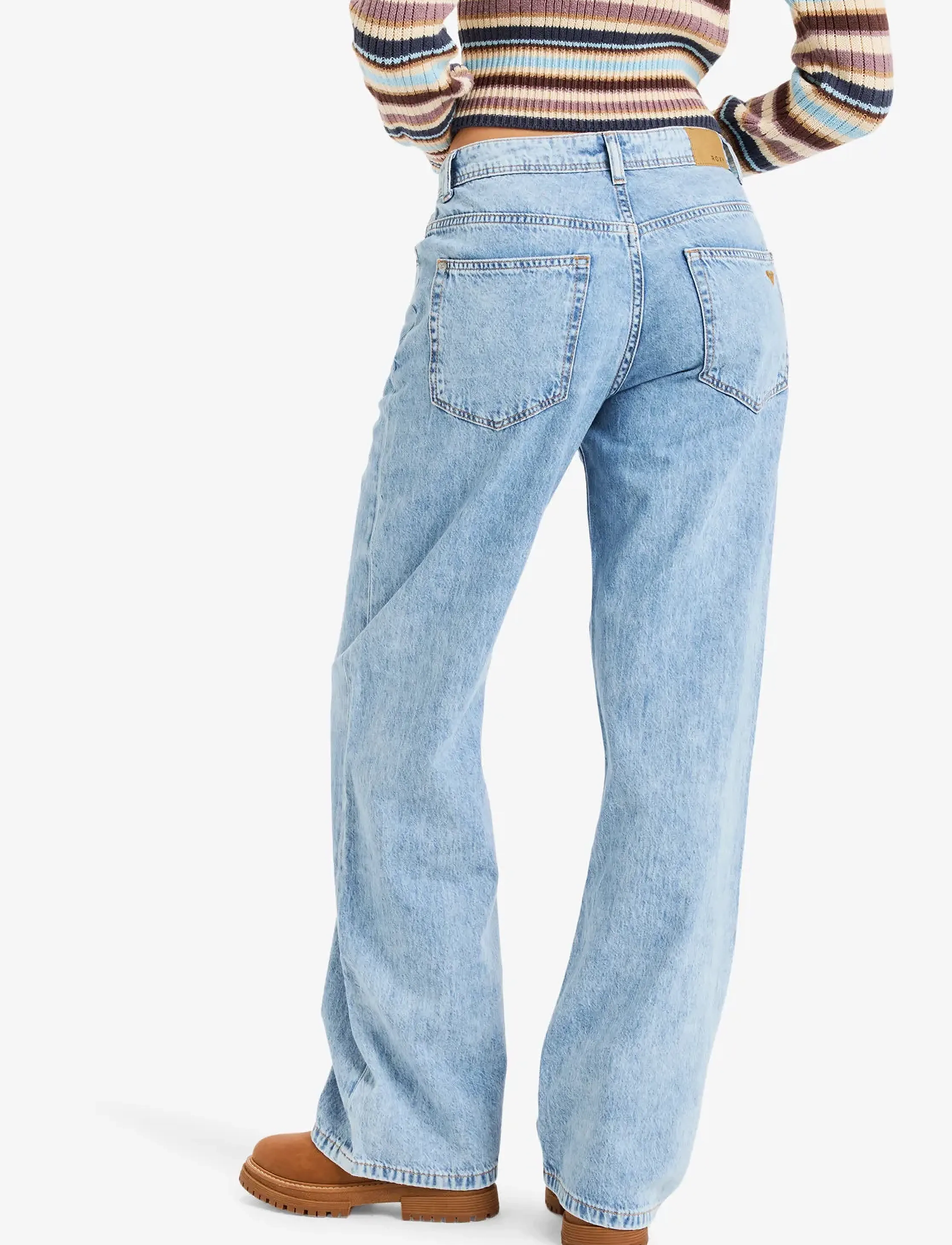Roxy - MILLA WIDE LEG REGULAR BEAU BL - brede jeans - beau blue - 3