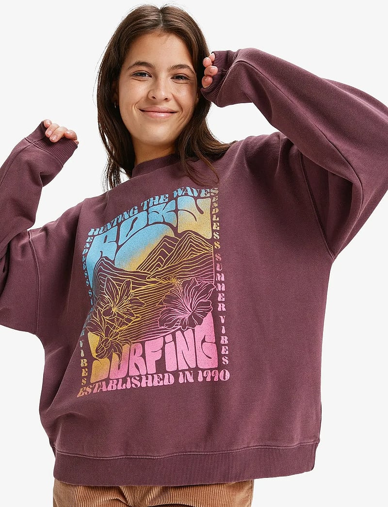 Roxy - LINEUP OVERSIZED CREW - kleidung - huckleberry - 0