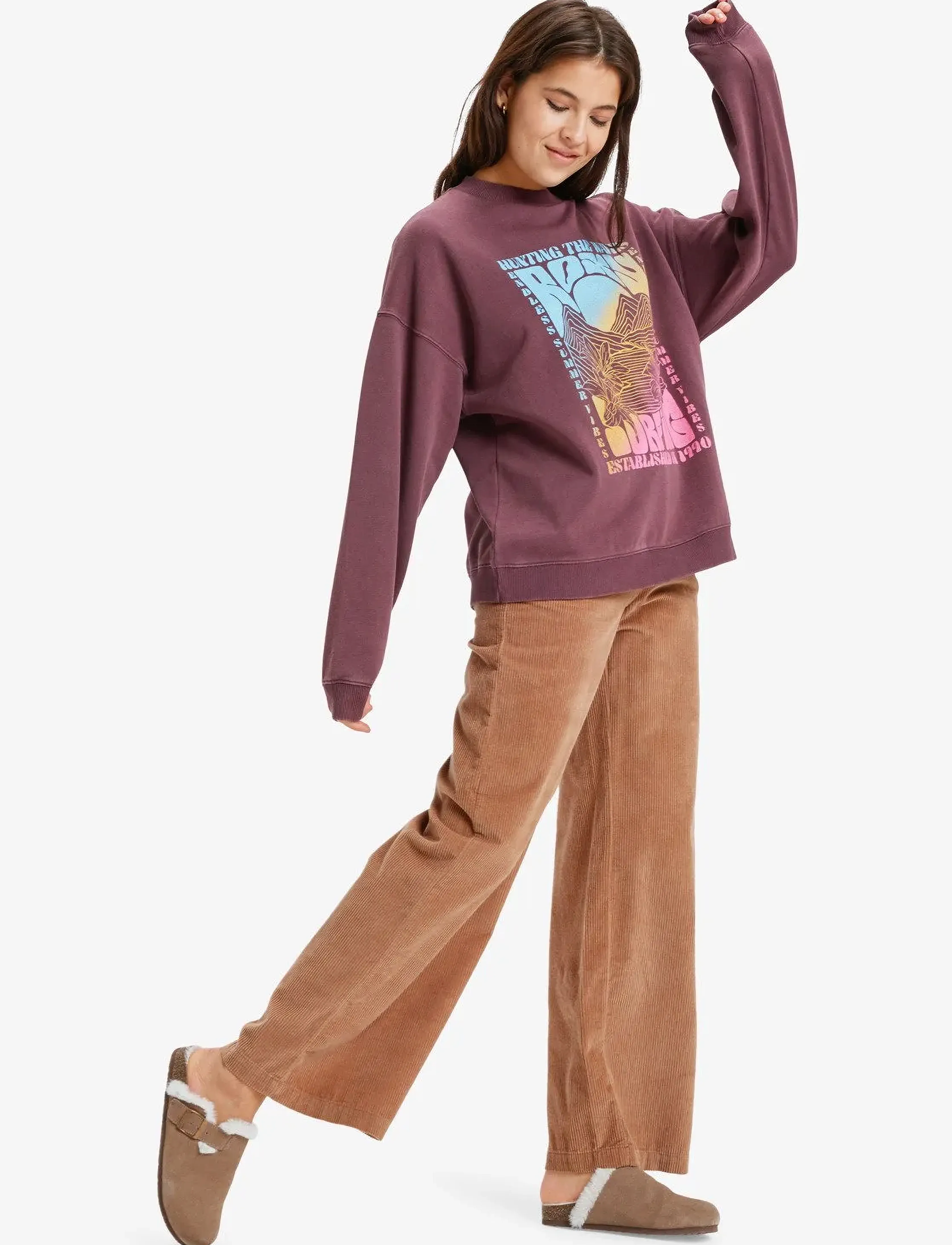 Roxy - LINEUP OVERSIZED CREW - huckleberry - 4