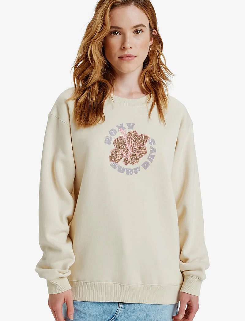 Roxy - SURF STOKED CREW BRUSHED VINT - kläder - parchment - 0