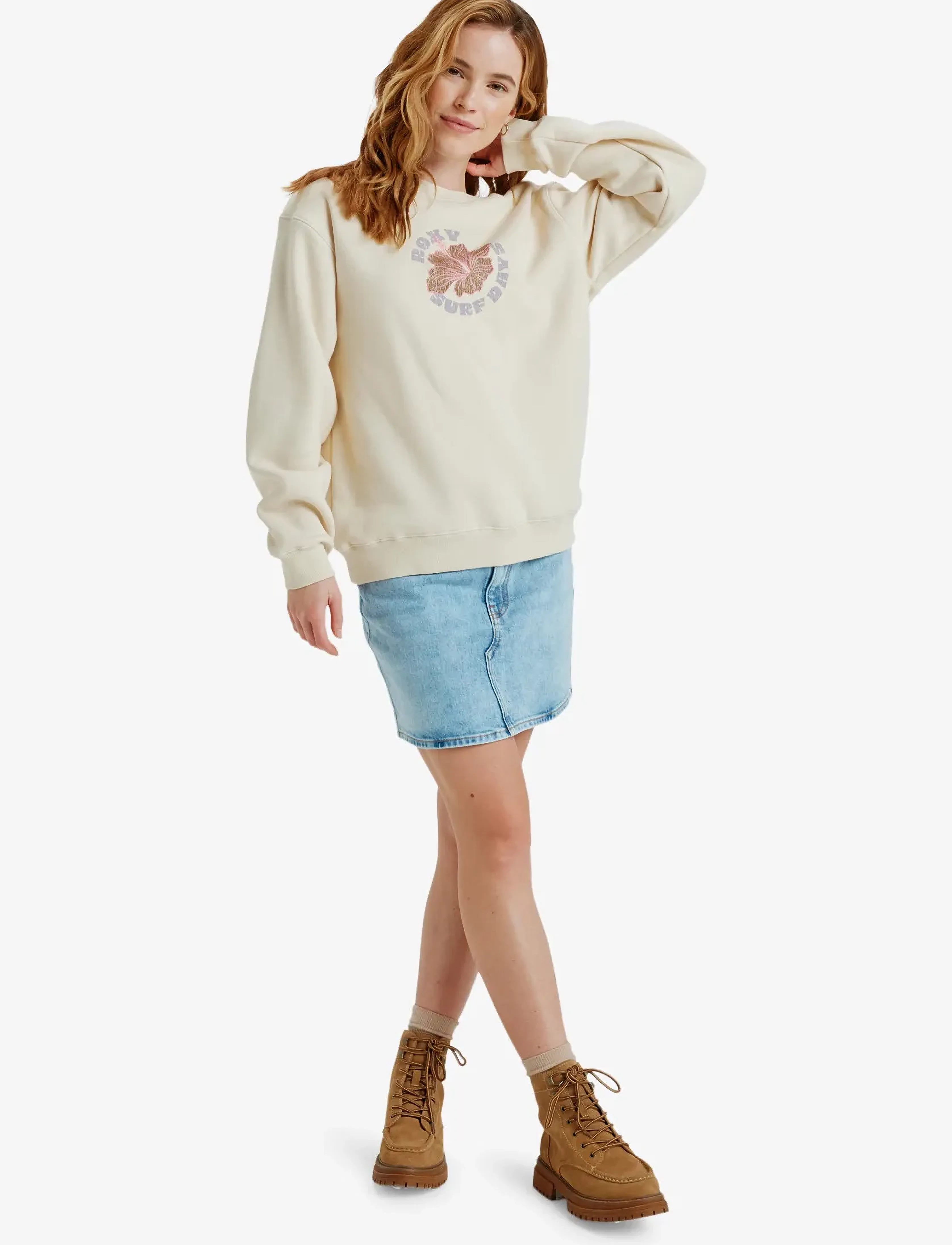 Roxy - SURF STOKED CREW BRUSHED VINT - parchment - 4