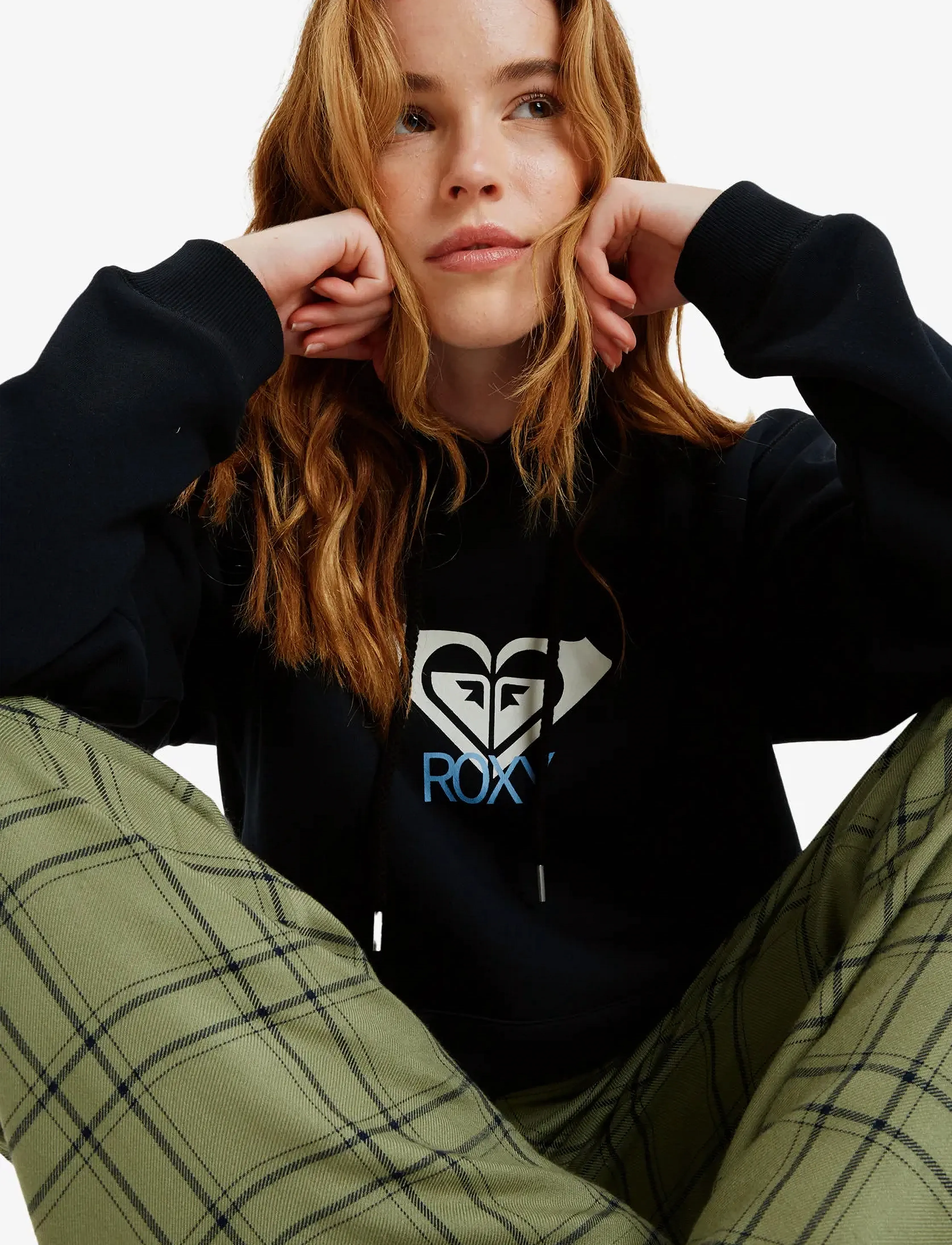 ROXY Sweatshirt 'Surf Stocked Brushed Art' rosa / svart dam – bild 7