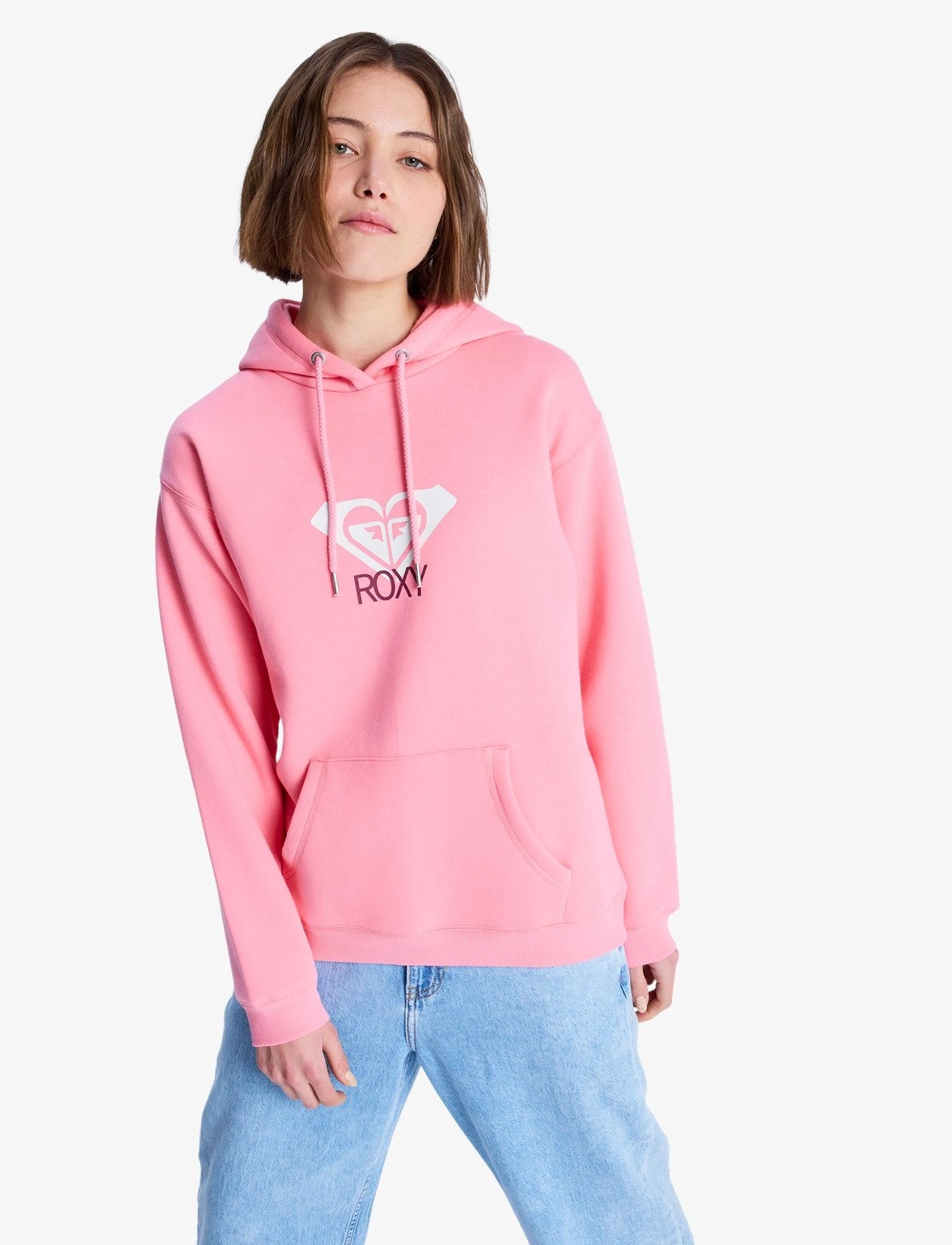 Roxy Surf Stoked Hoodie Brushed Art, XS, Pink, Sport Sweatshirts & Hoodies > Sport Hoodies, Dame