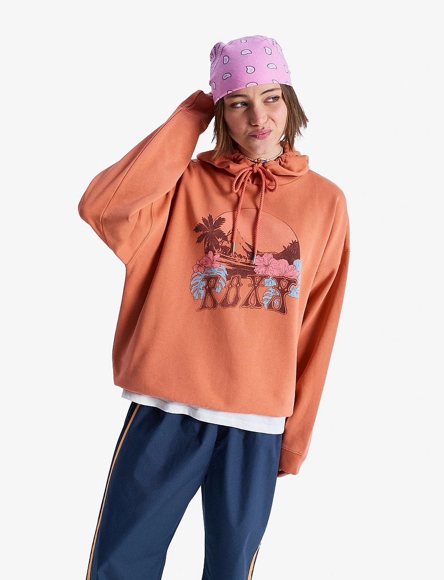 Roxy - LINEUP OVERSIZED HOODIE - sweatshirts - apricot brandy - 0