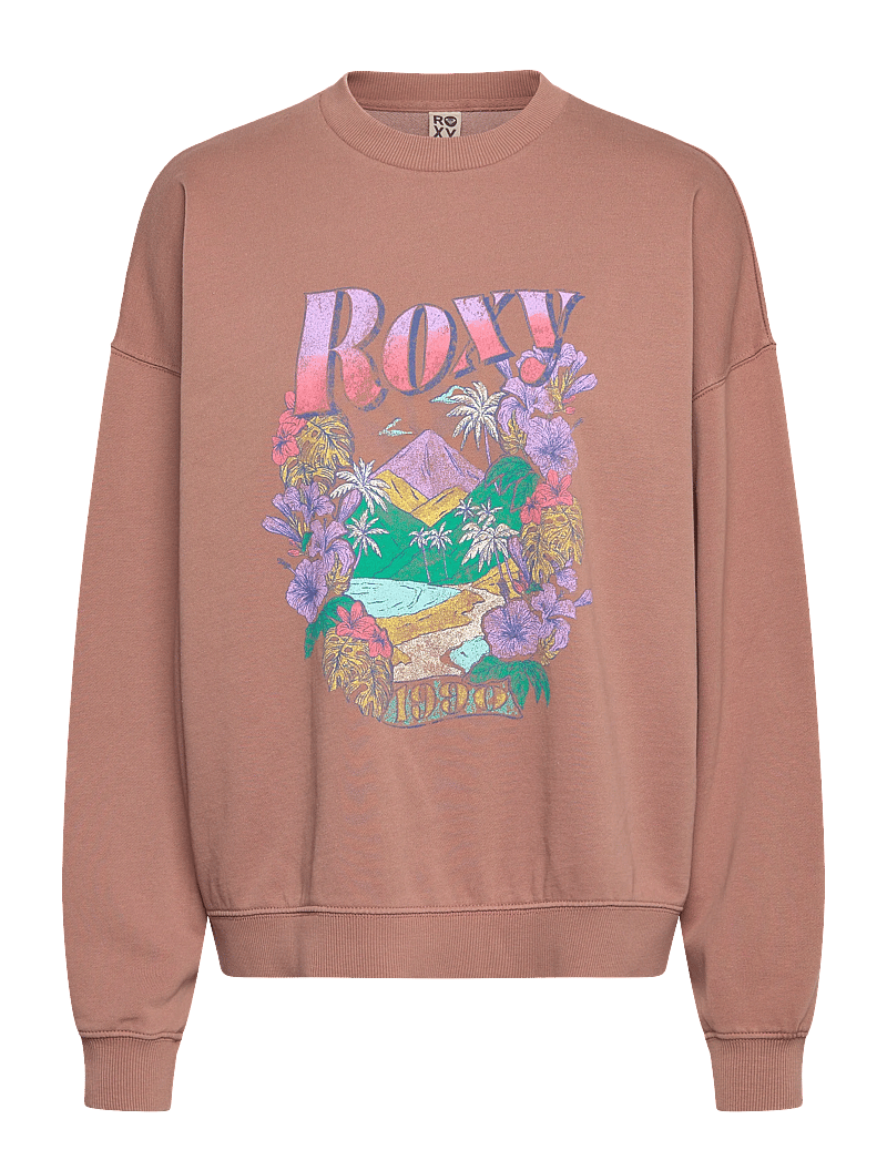 Roxy - LINEUP OVERSIZED CREW - oberteile - brownie - 1