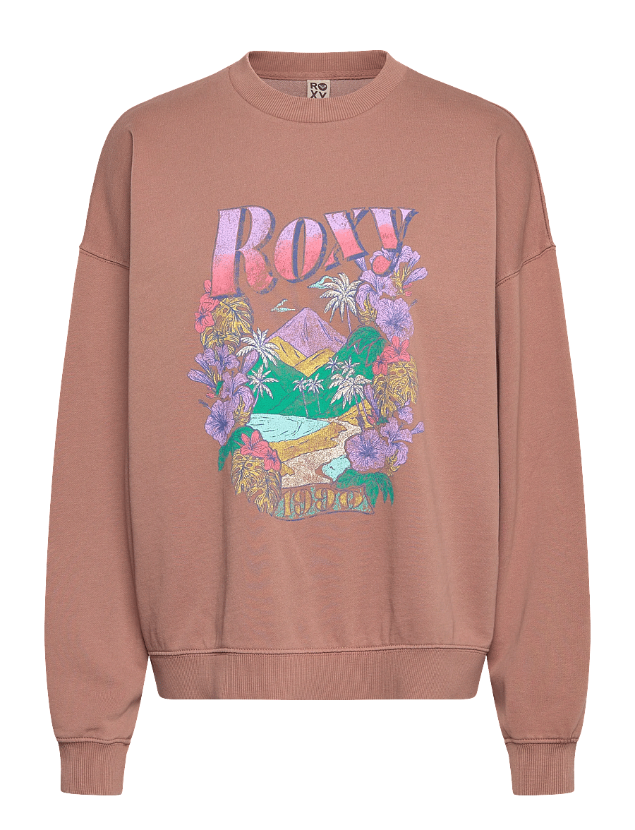 Roxy - LINEUP OVERSIZED CREW - sweatshirts - brownie - 1