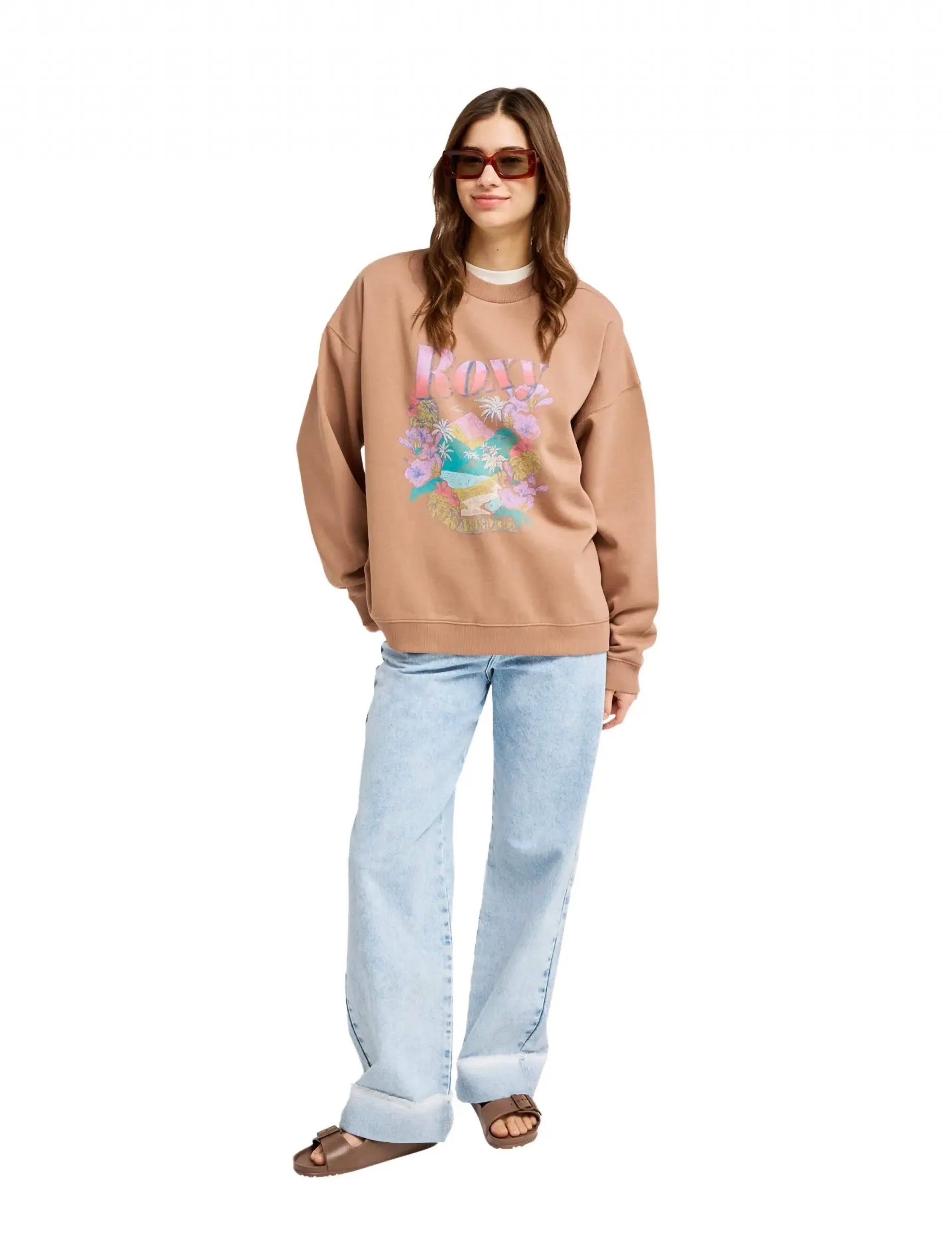 Roxy - LINEUP OVERSIZED CREW - sport - brownie - 3