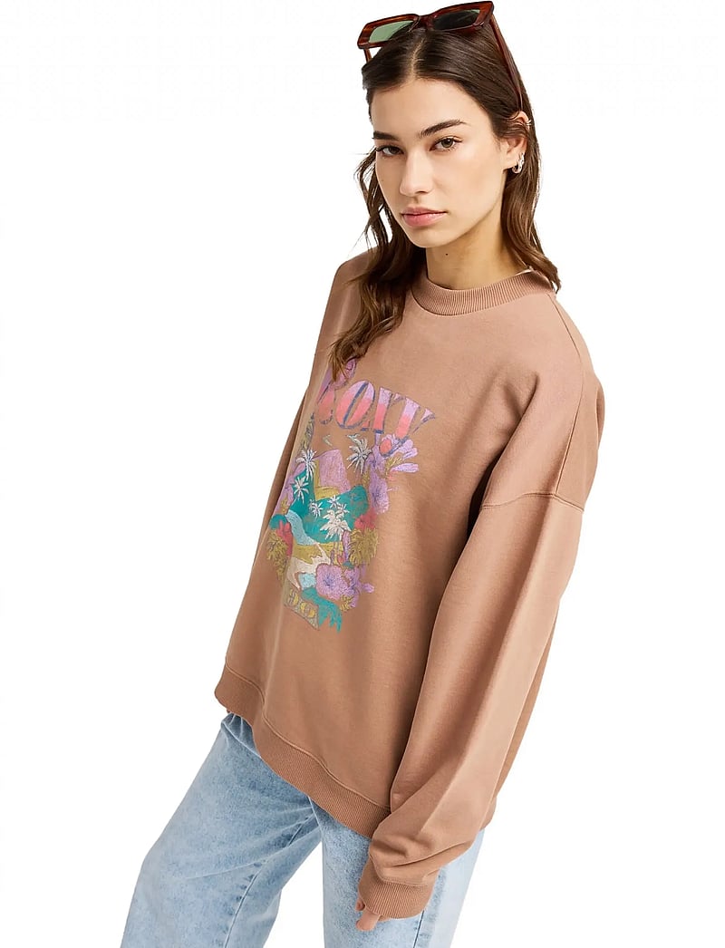 Roxy - LINEUP OVERSIZED CREW - oberteile - brownie - 4