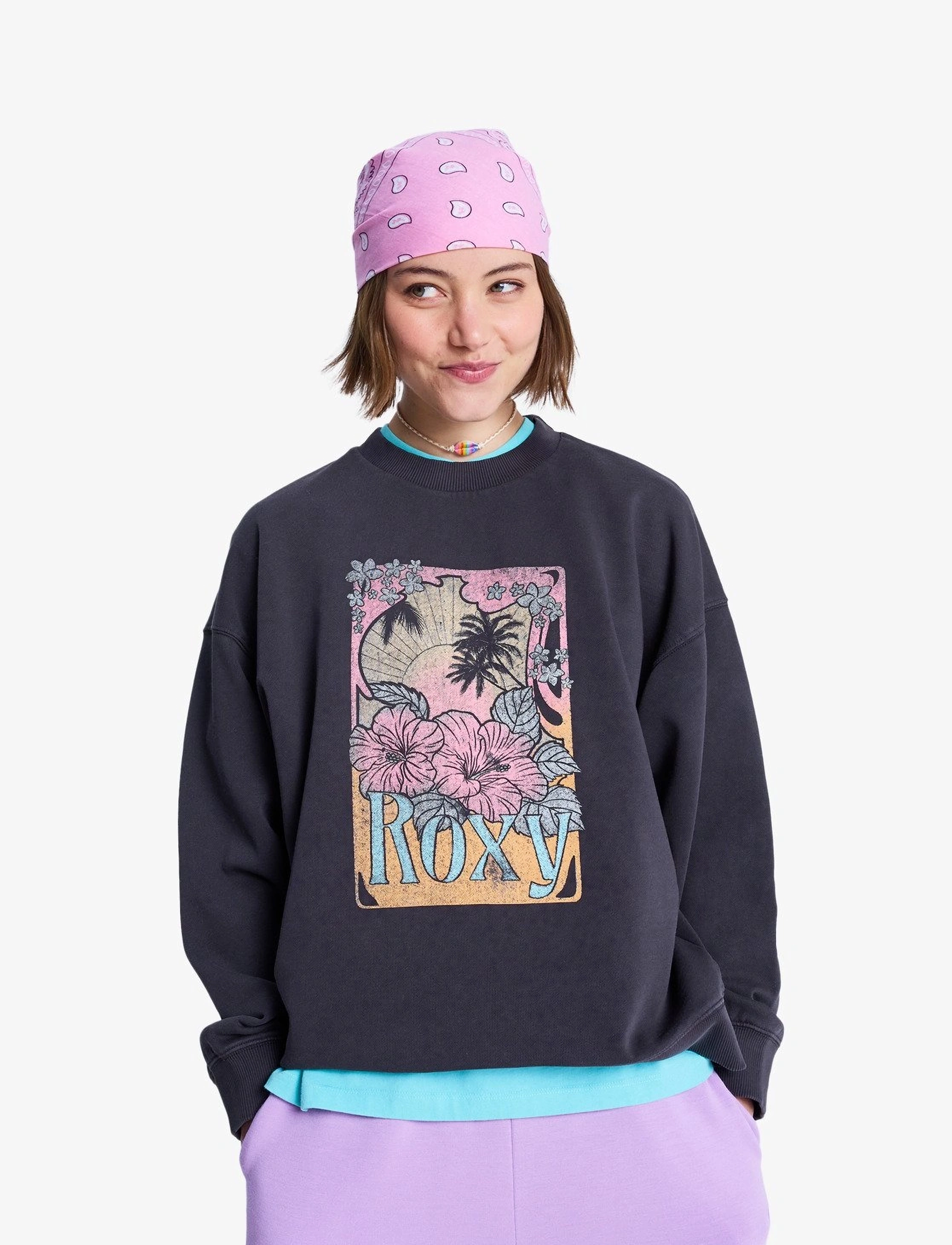 Roxy Lineup Terry, XL, Black, Sport Sweatshirts & Hoodies > Sport Sweatshirts, Dame