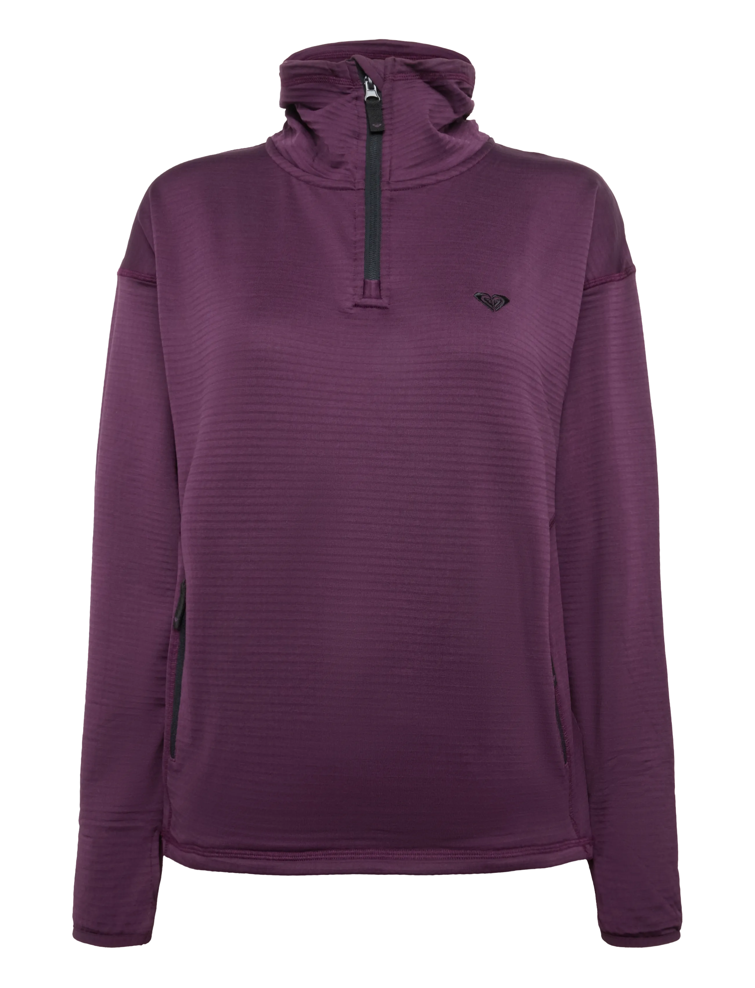 Roxy SNOWSTRIDE HALF ZIP - Kläder - BLACKBERRY WINE / burgundy