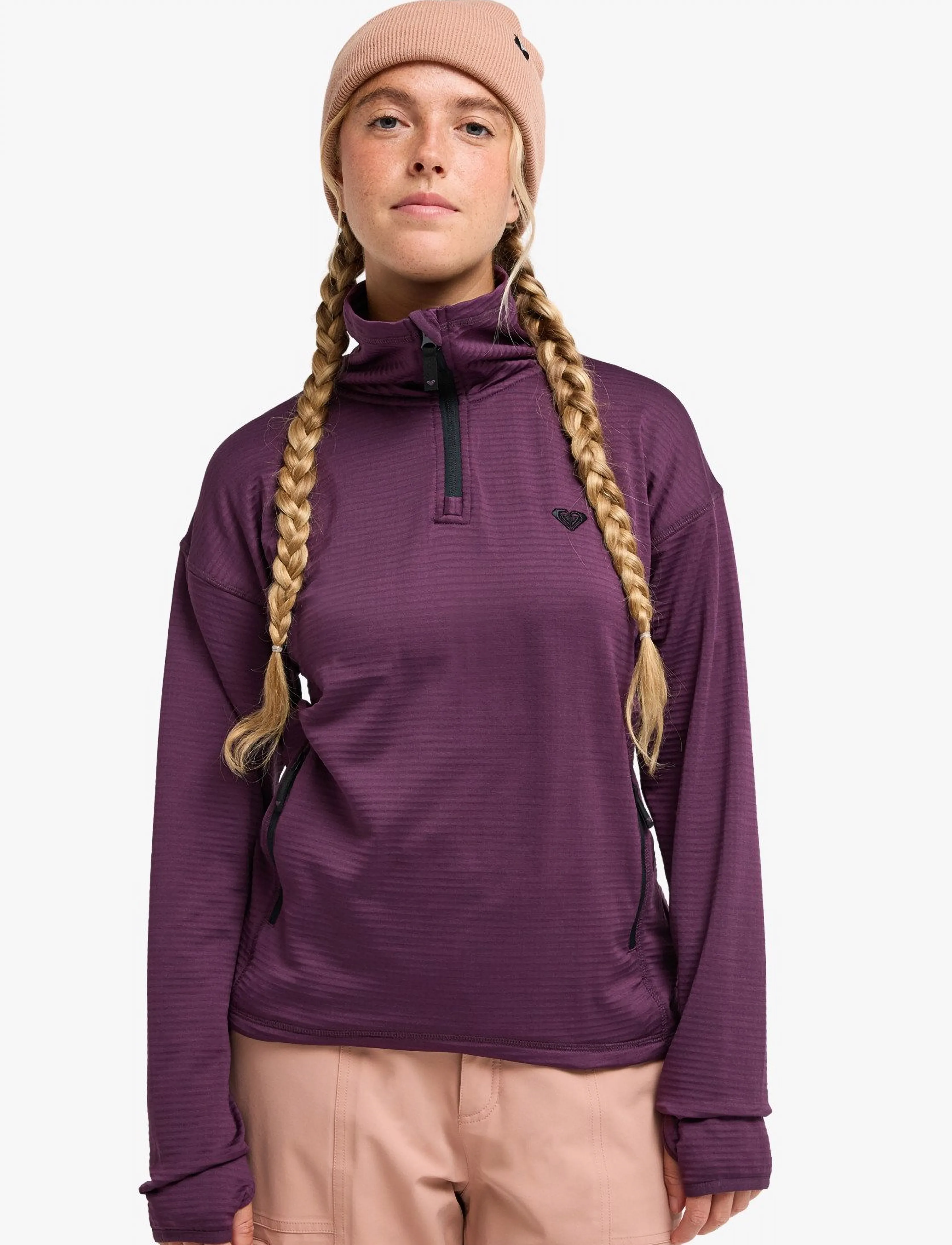 Roxy - SNOWSTRIDE HALF ZIP - Överdelar - blackberry wine - 0
