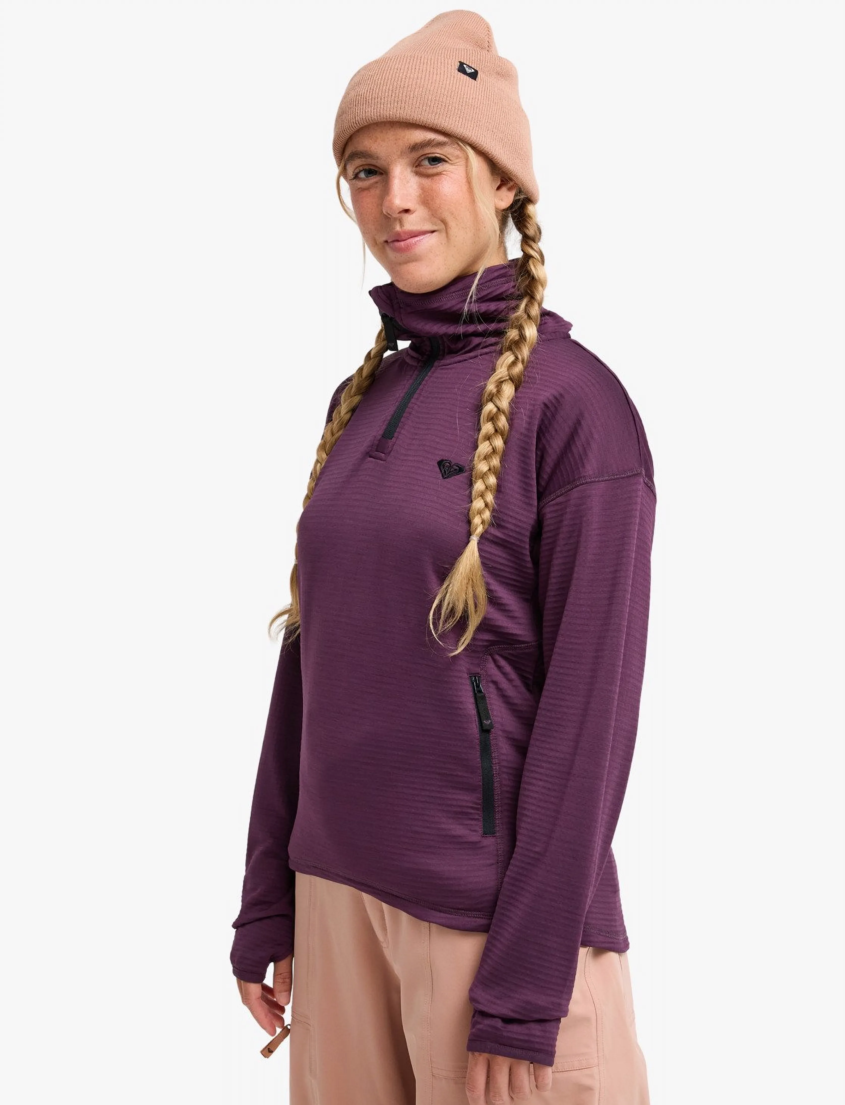 Roxy - SNOWSTRIDE HALF ZIP - Överdelar - blackberry wine - 5