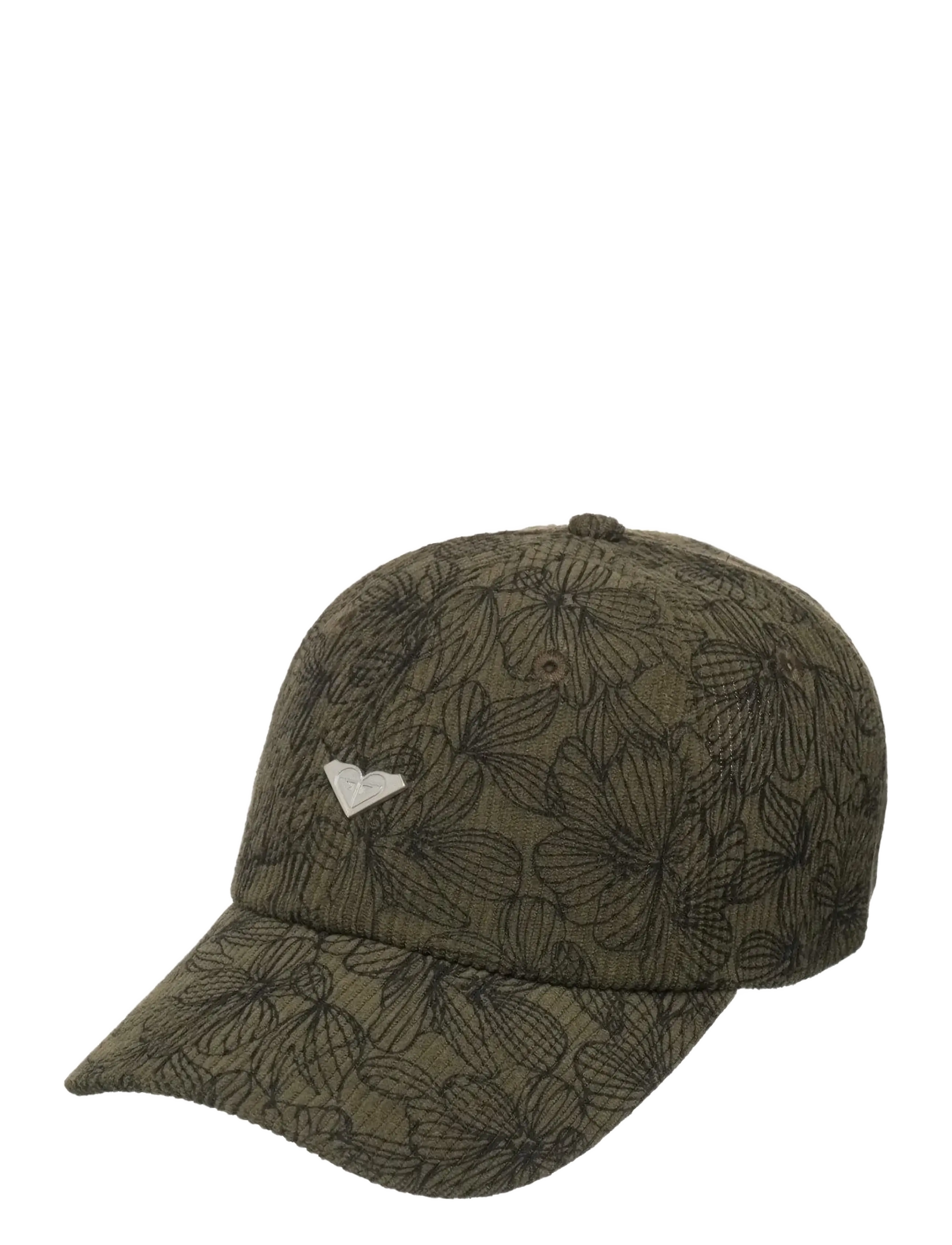 Roxy Glow Tides Printed Cord Cap, Kvinder, Mønstret Cord Baseballkasket, Kakigrøn, Str: ONE SIZE