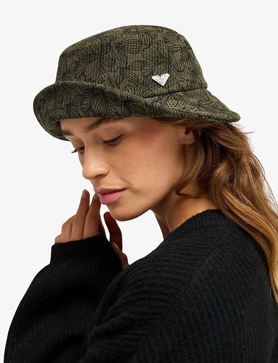 Roxy - BLOOM RIDER CORD PRINTED HAT - hüte - beetle - 0