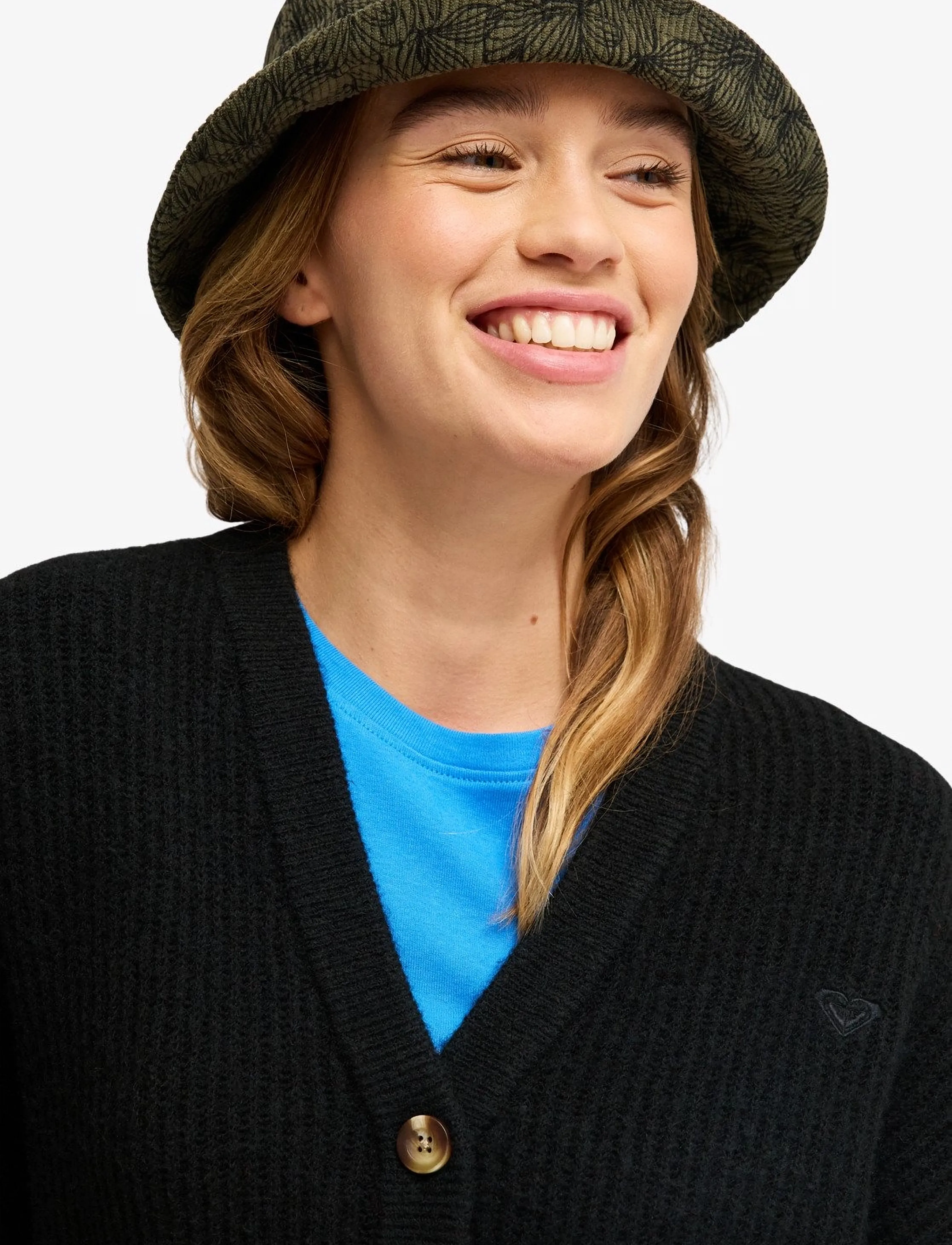 Roxy - BLOOM RIDER CORD PRINTED HAT - mütsid - beetle - 3
