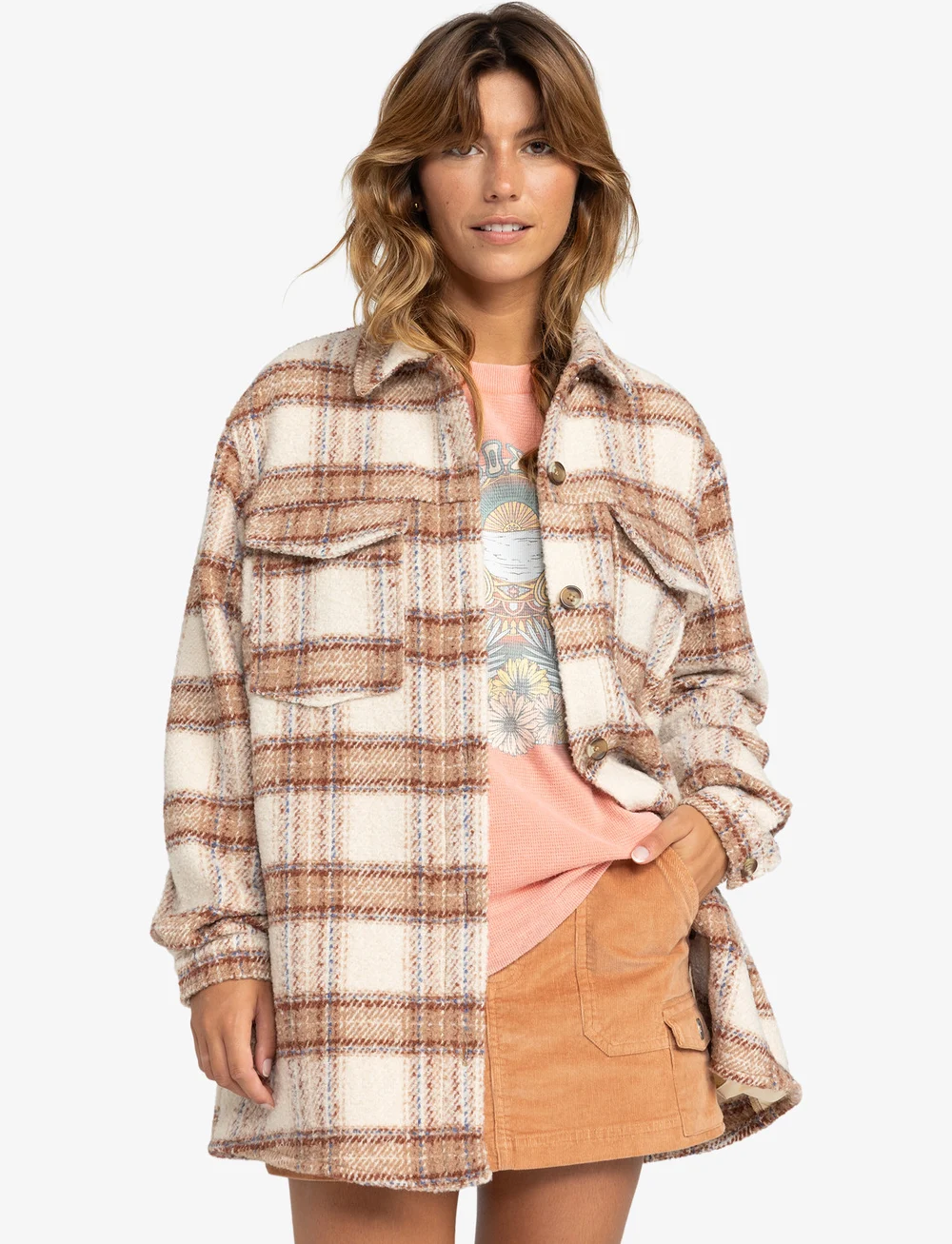 Roxy - CHECK THE SWELL IIII - särgid - parchement paradise plaid - 0
