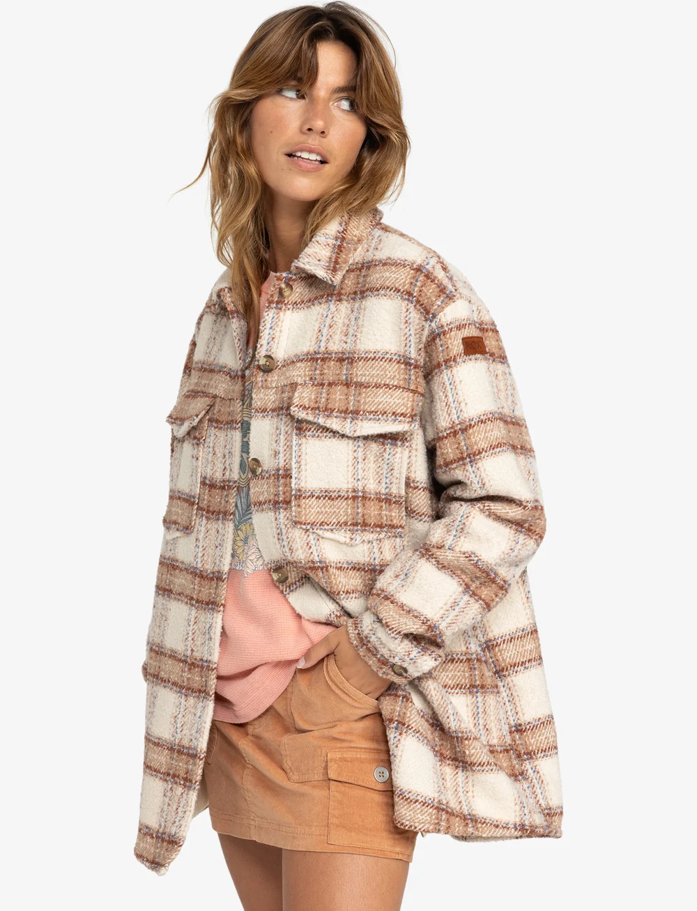 Roxy - CHECK THE SWELL IIII - särgid - parchement paradise plaid - 5