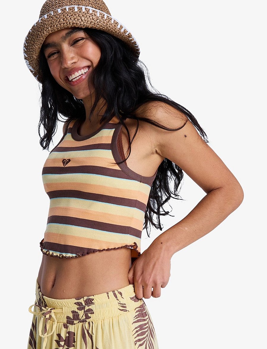 Roxy - SUNLIGHT BOOST - Õlapaeltega pluusid - french roast hey day stripe - 5
