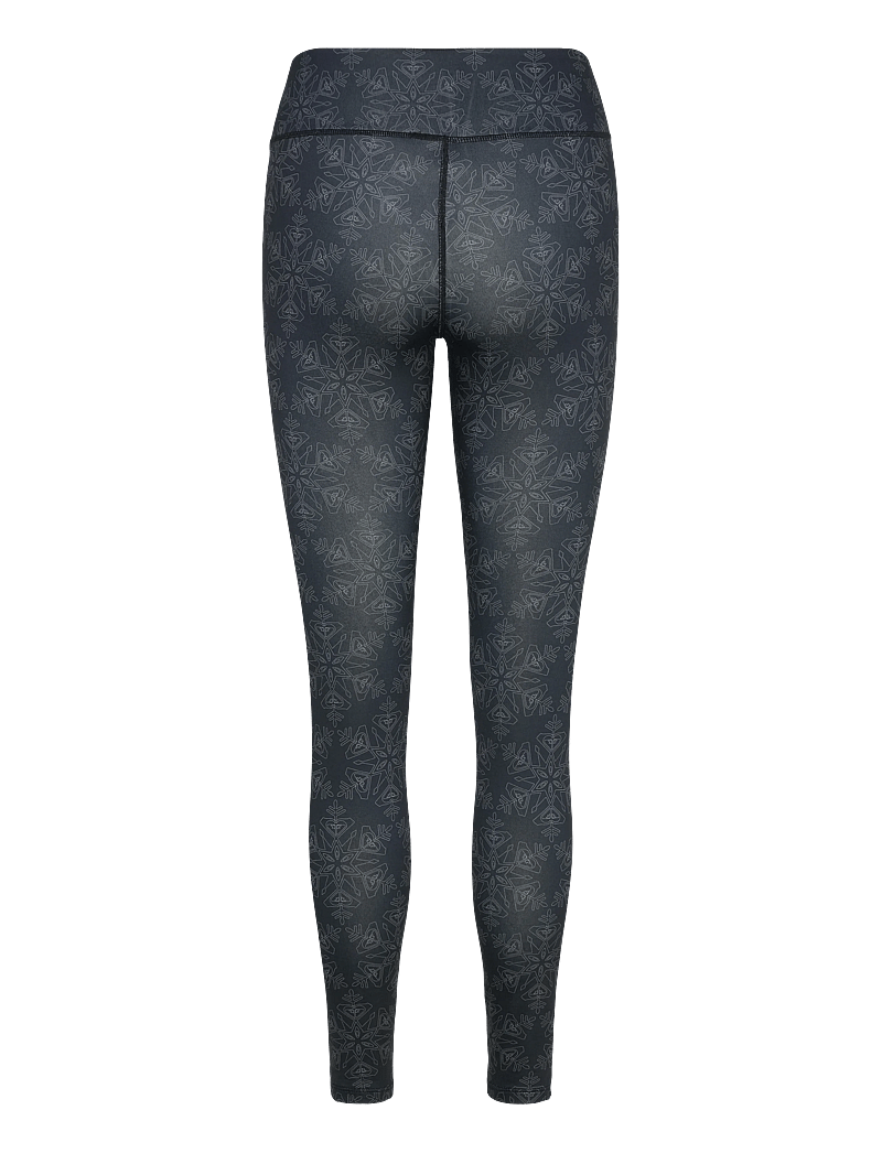 Roxy - DAYBREAK BRUSHED PANTS - aluskihina kantavad püksid - true black snowflakes - 2