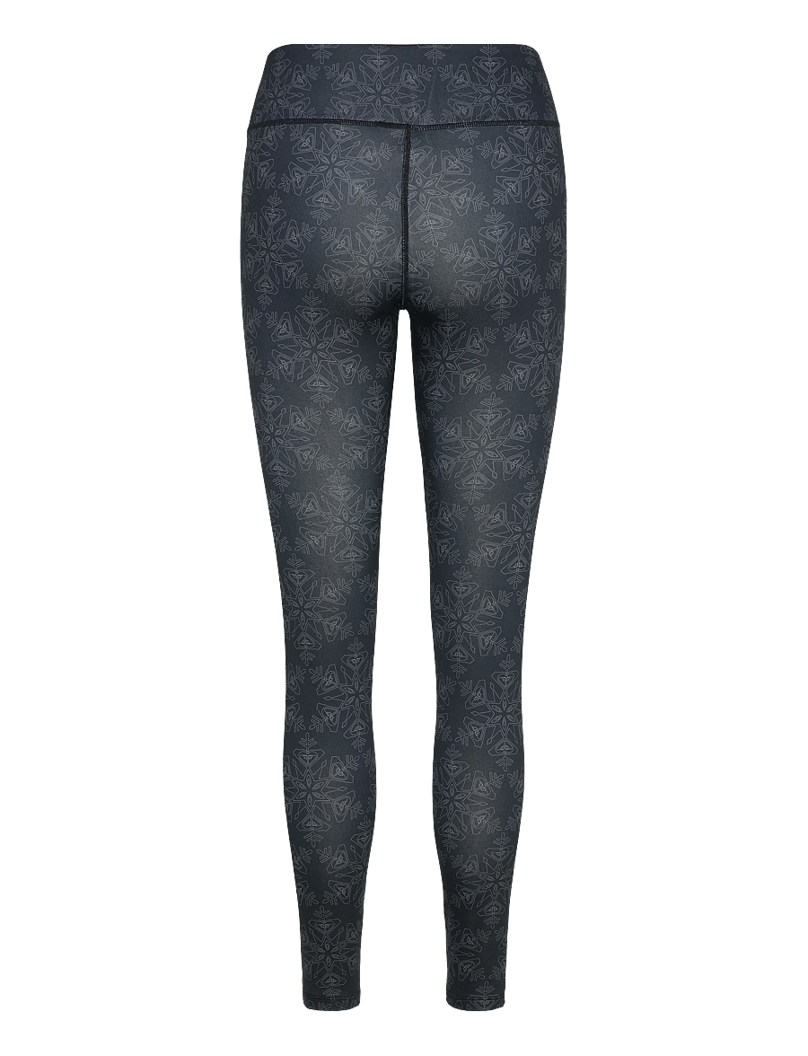 Roxy - DAYBREAK BRUSHED PANTS - funkionsunterwäsche - hosen - true black snowflakes - 2