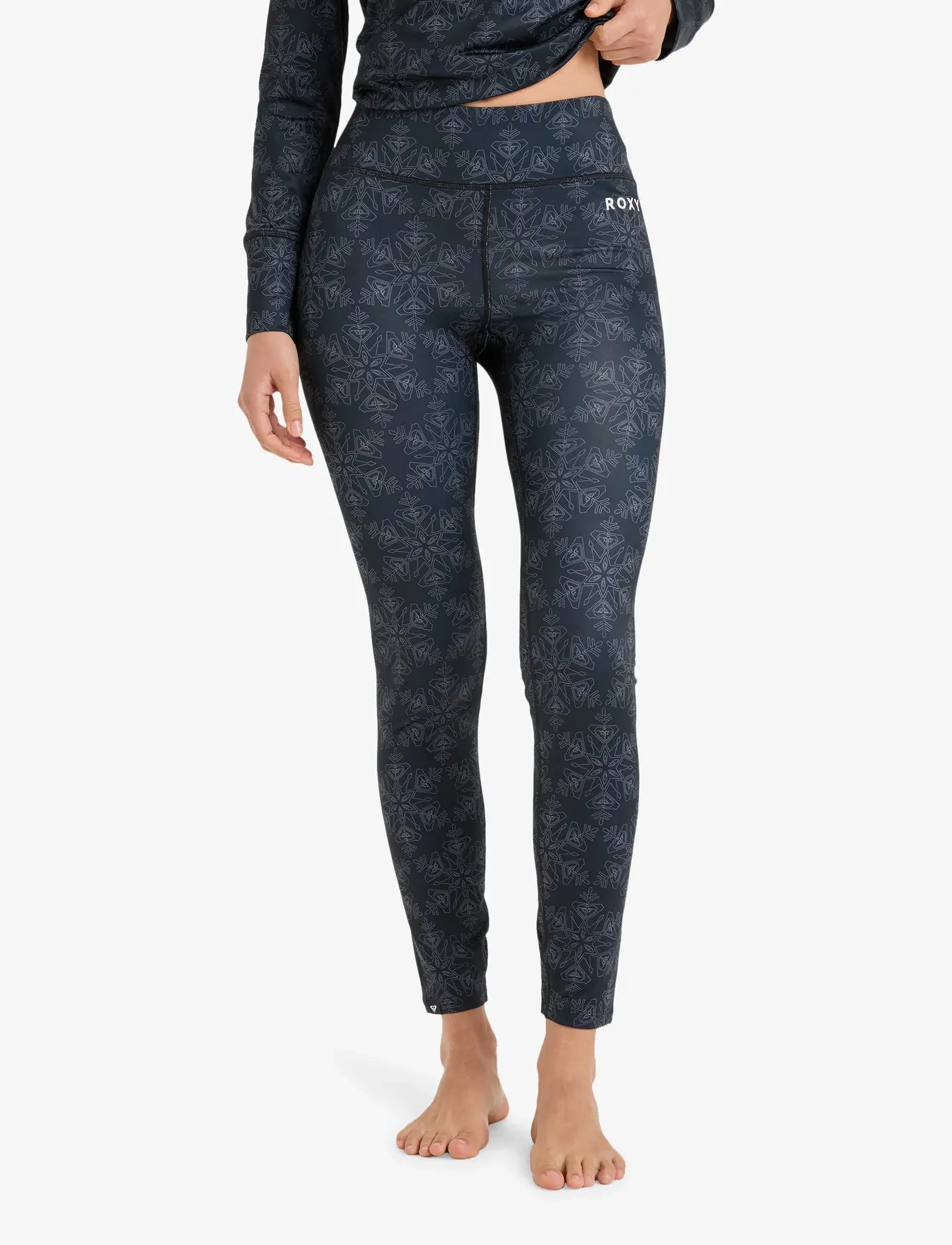 Roxy Daybreak Brushed Pants, S, Grey, Sport Base Layers > Sport Base Layer Underdele, Dame