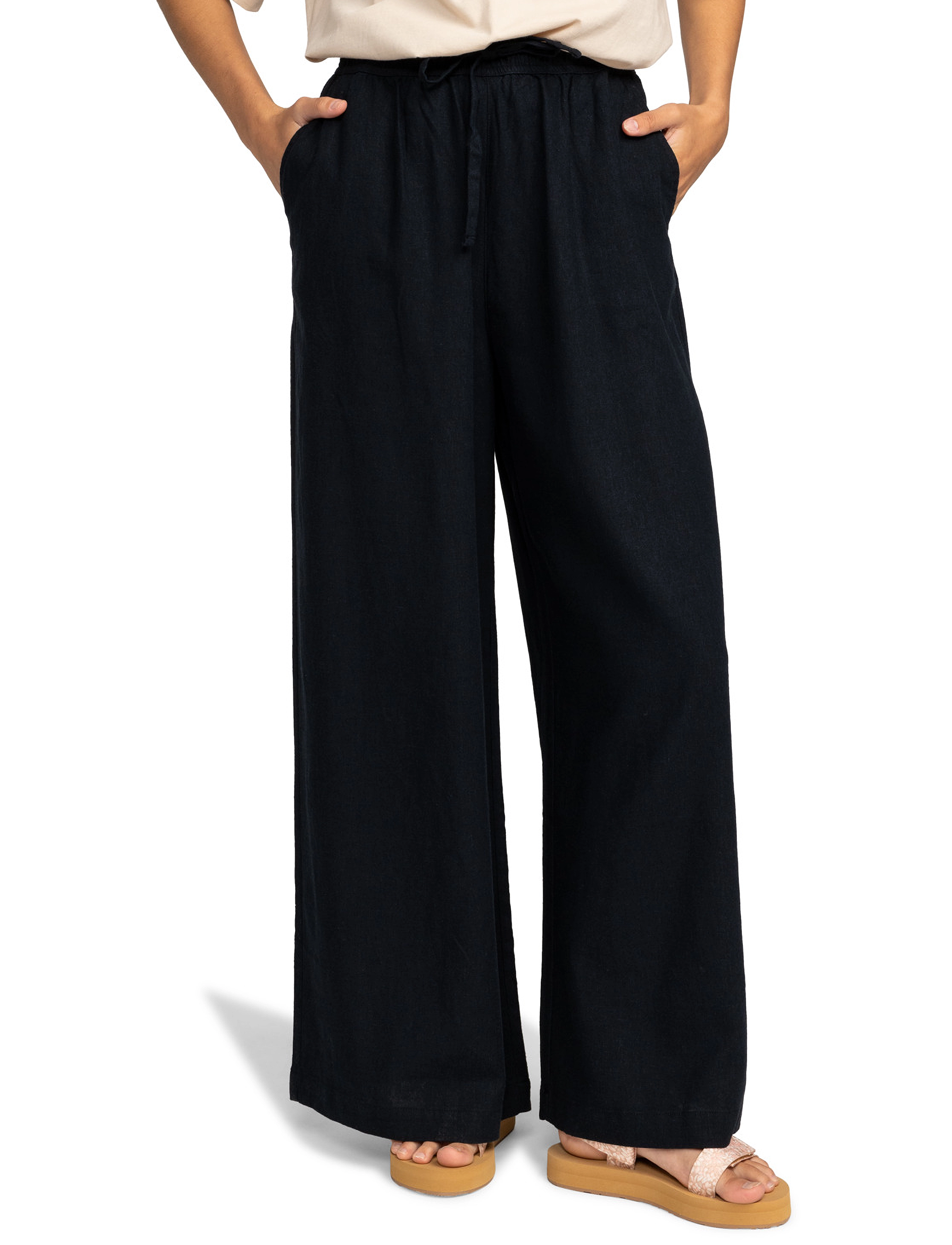 Roxy Lekeitio Break Mid Pant, S, Black, Bukser > Brede Ben, Dame