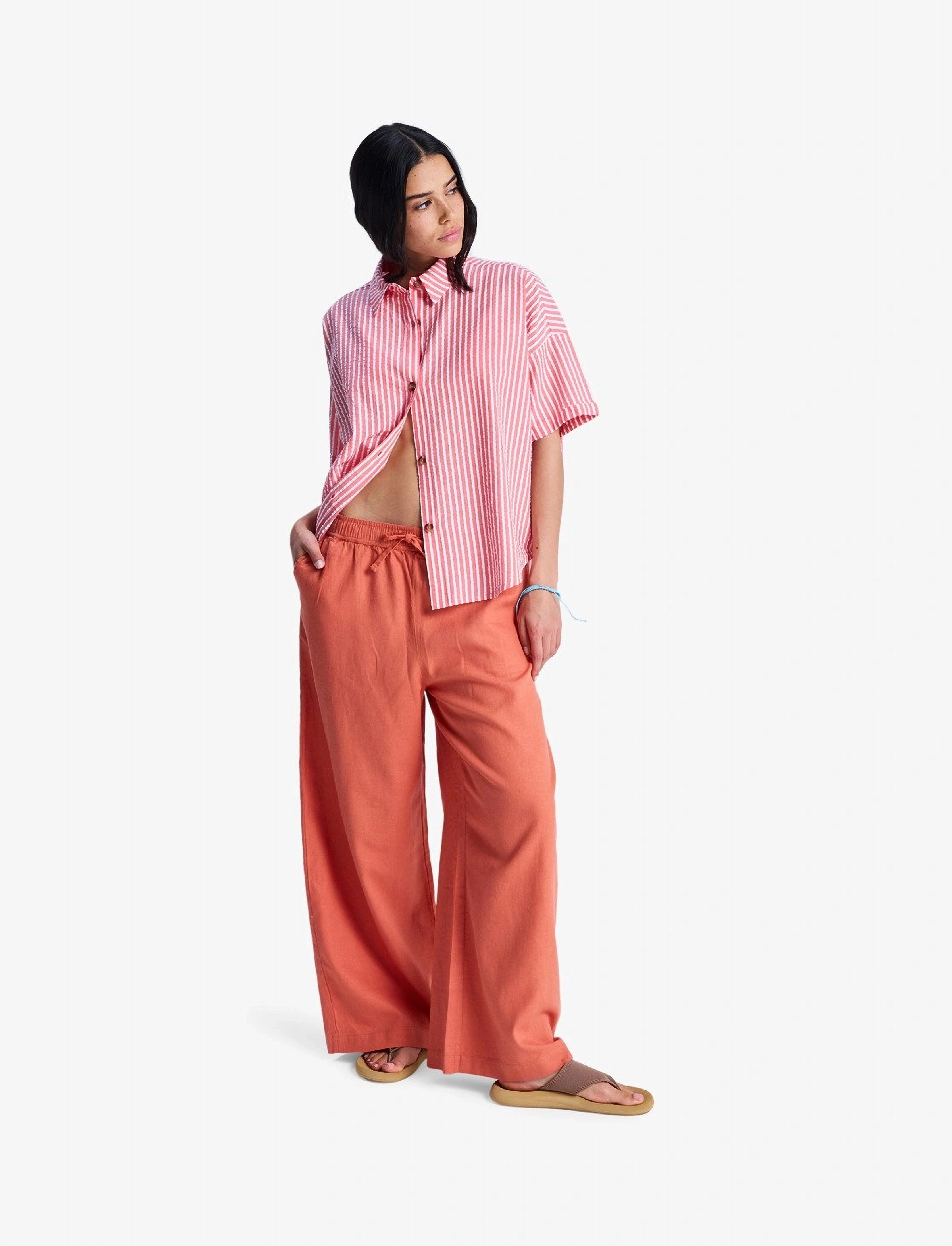 Roxy Lekeitio Break Mid Pant, M, Coral, Bukser > Brede Ben, Dame