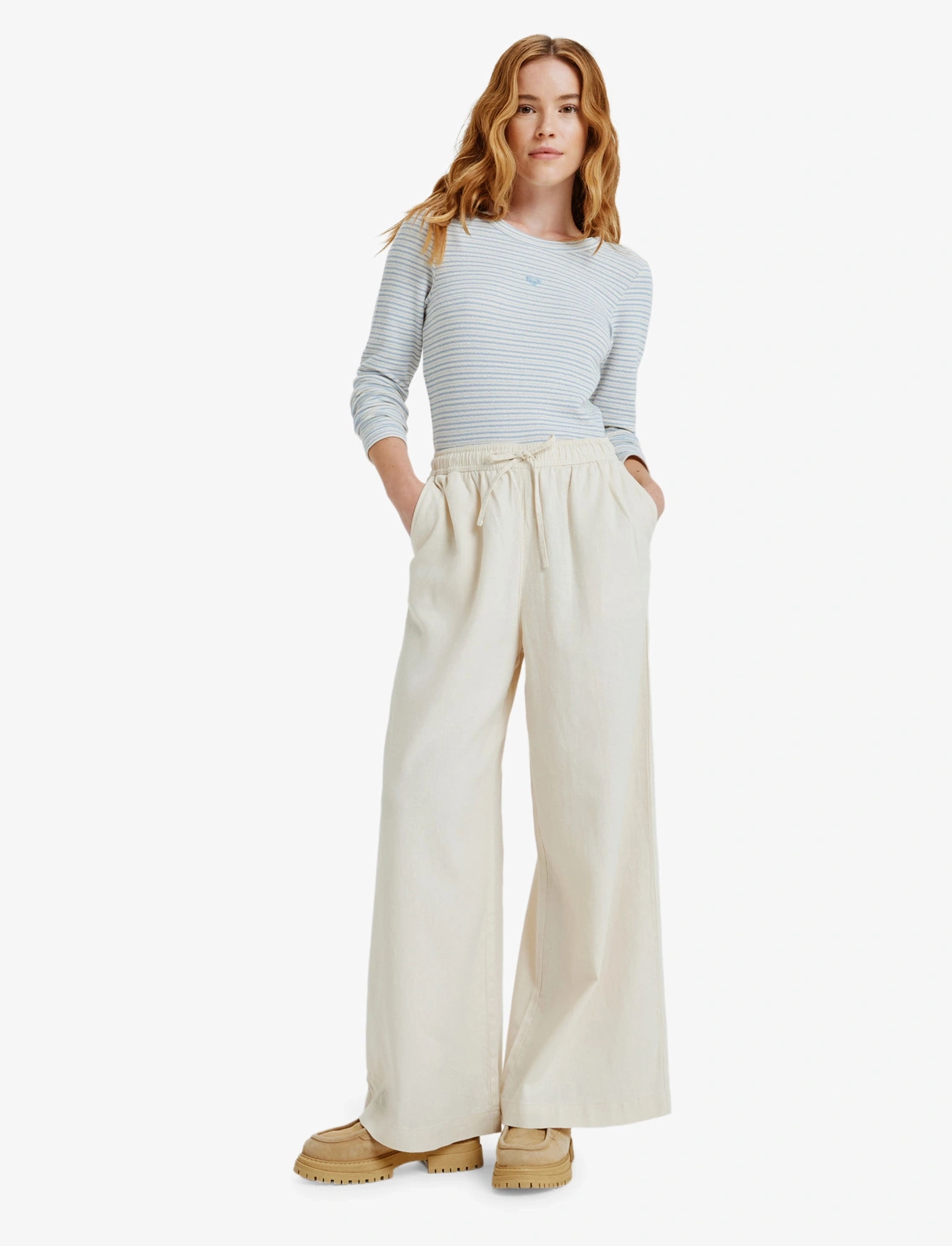 Roxy Lekeitio Break Mid Pant, XS, Cream, Bukser > Brede Ben, Dame