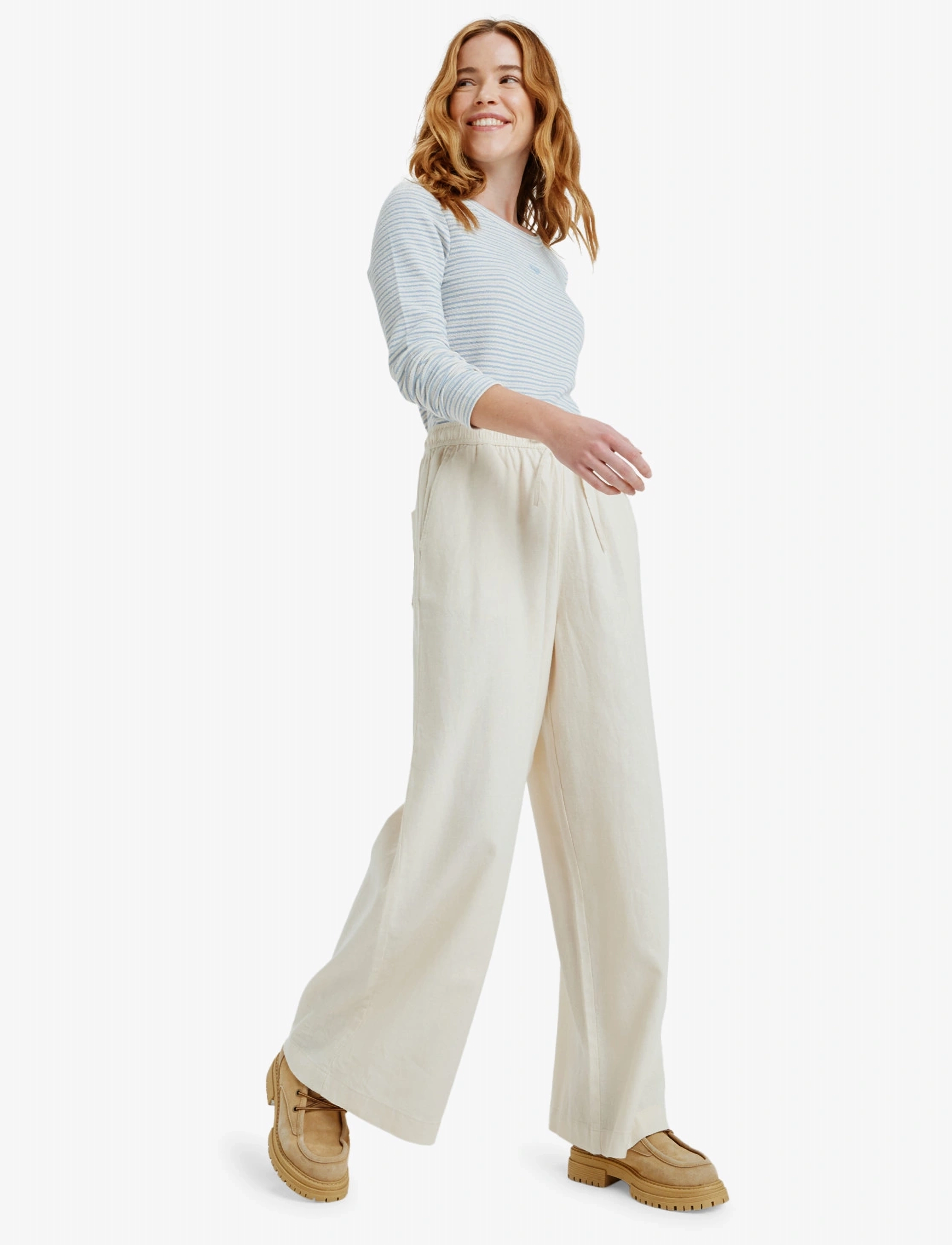 Roxy - LEKEITIO BREAK MID PANT - casual trousers - parchment - 4