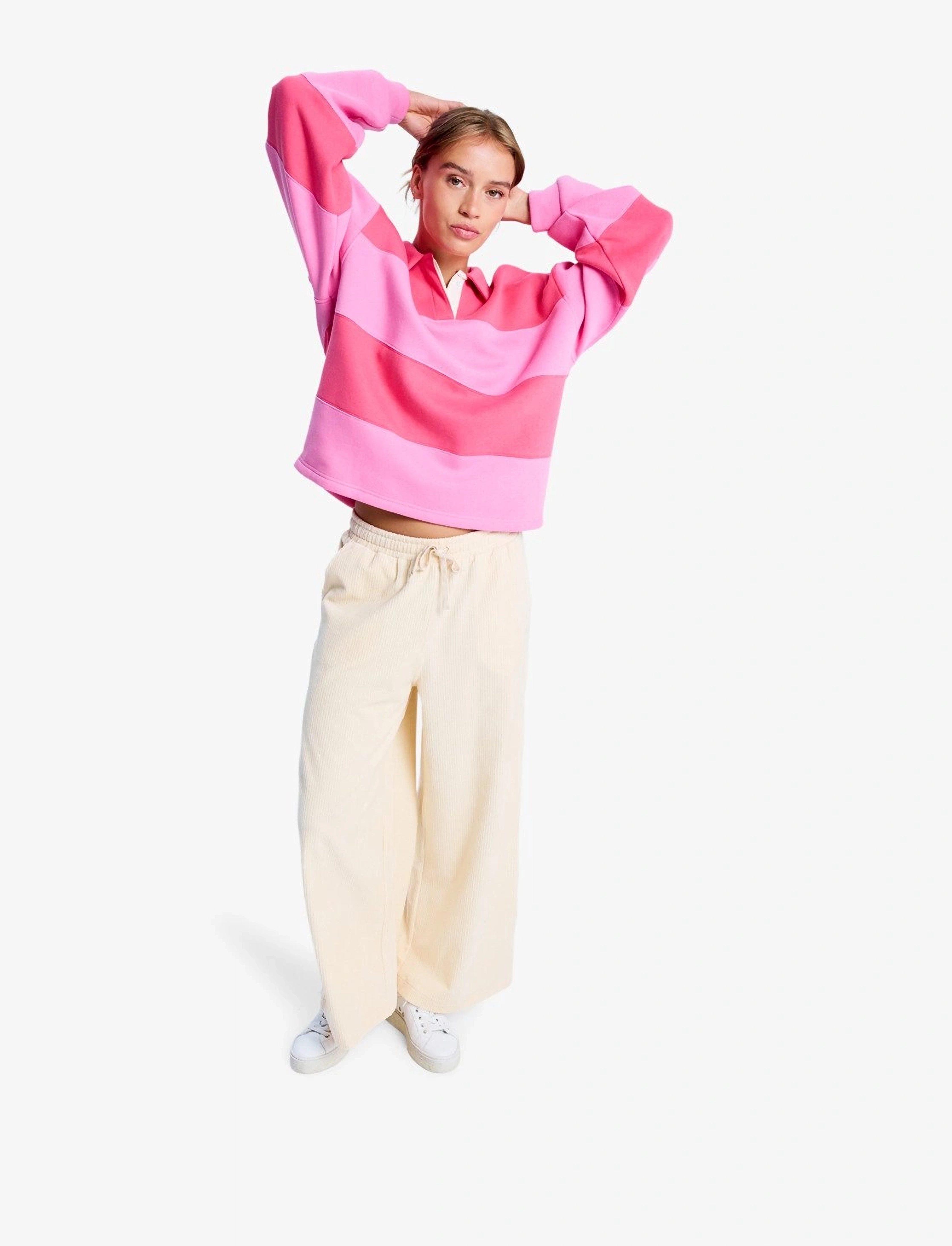 Roxy Lekeitio Pant Knit, Kvinder, Strikkede Bukser Med Snøre Og Brede Ben, Cream, Str: XXL