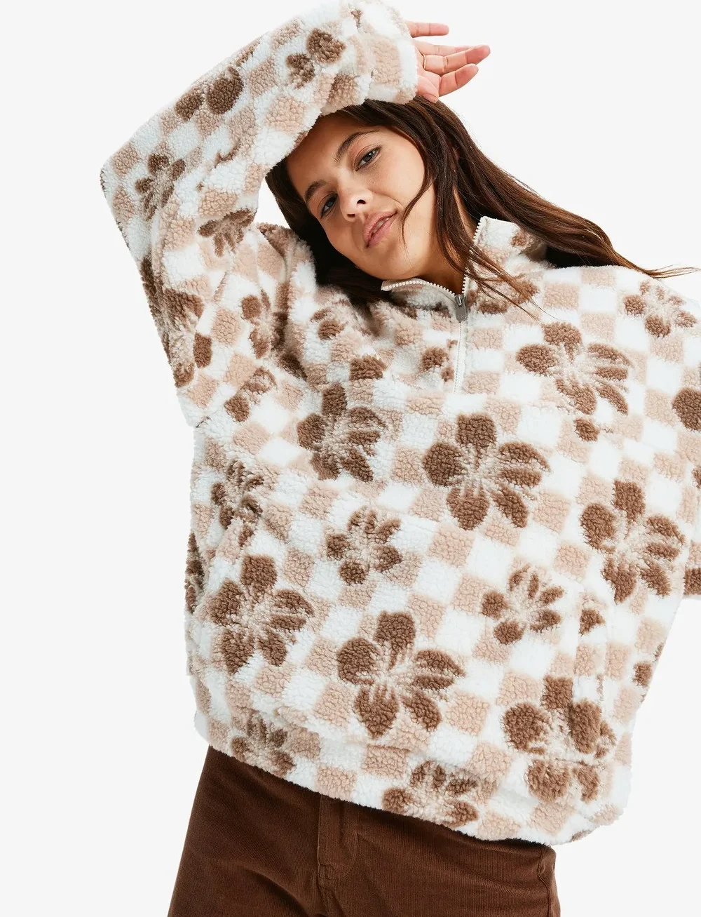 Roxy - JIVE TALKING BONDED - fleece & midlayer - egret hibi square - 0